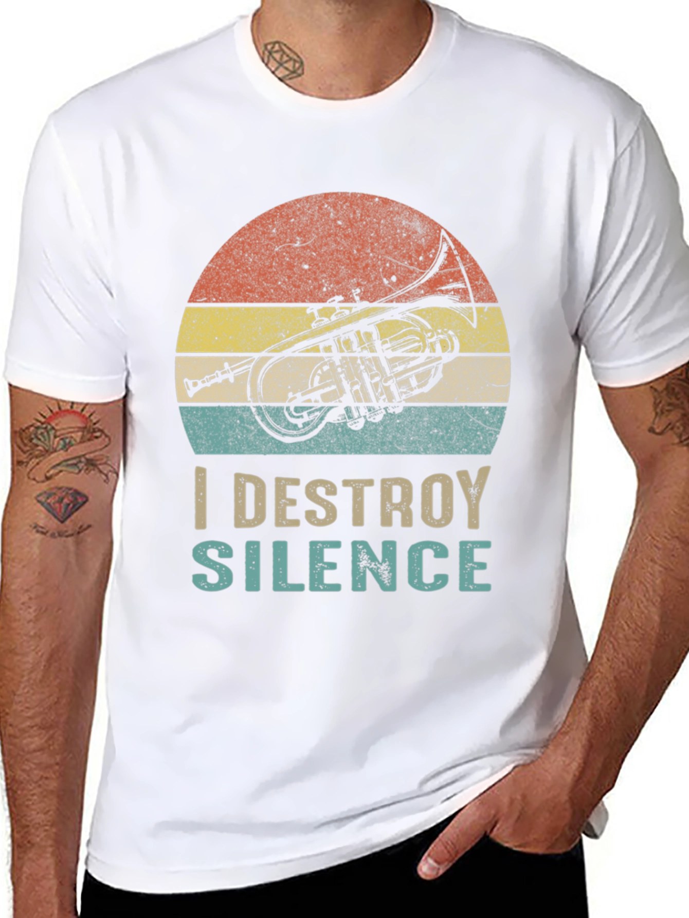 I Destroy Silence T-Shirt - Trumpet Graphic Tee