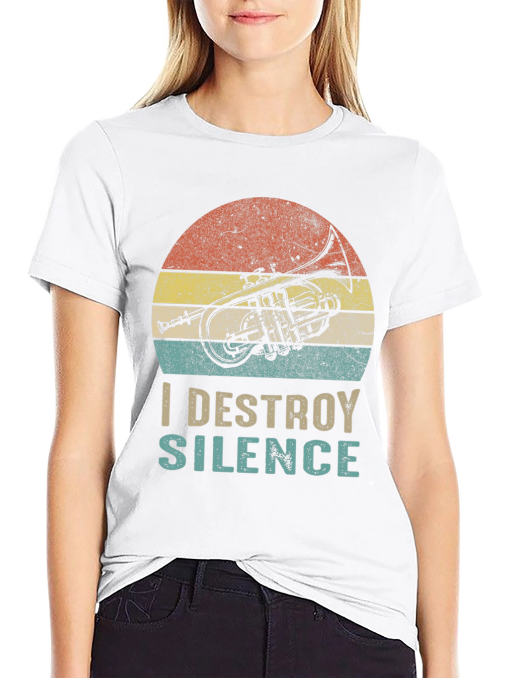 I Destroy Silence T-Shirt - Trumpet Graphic Tee