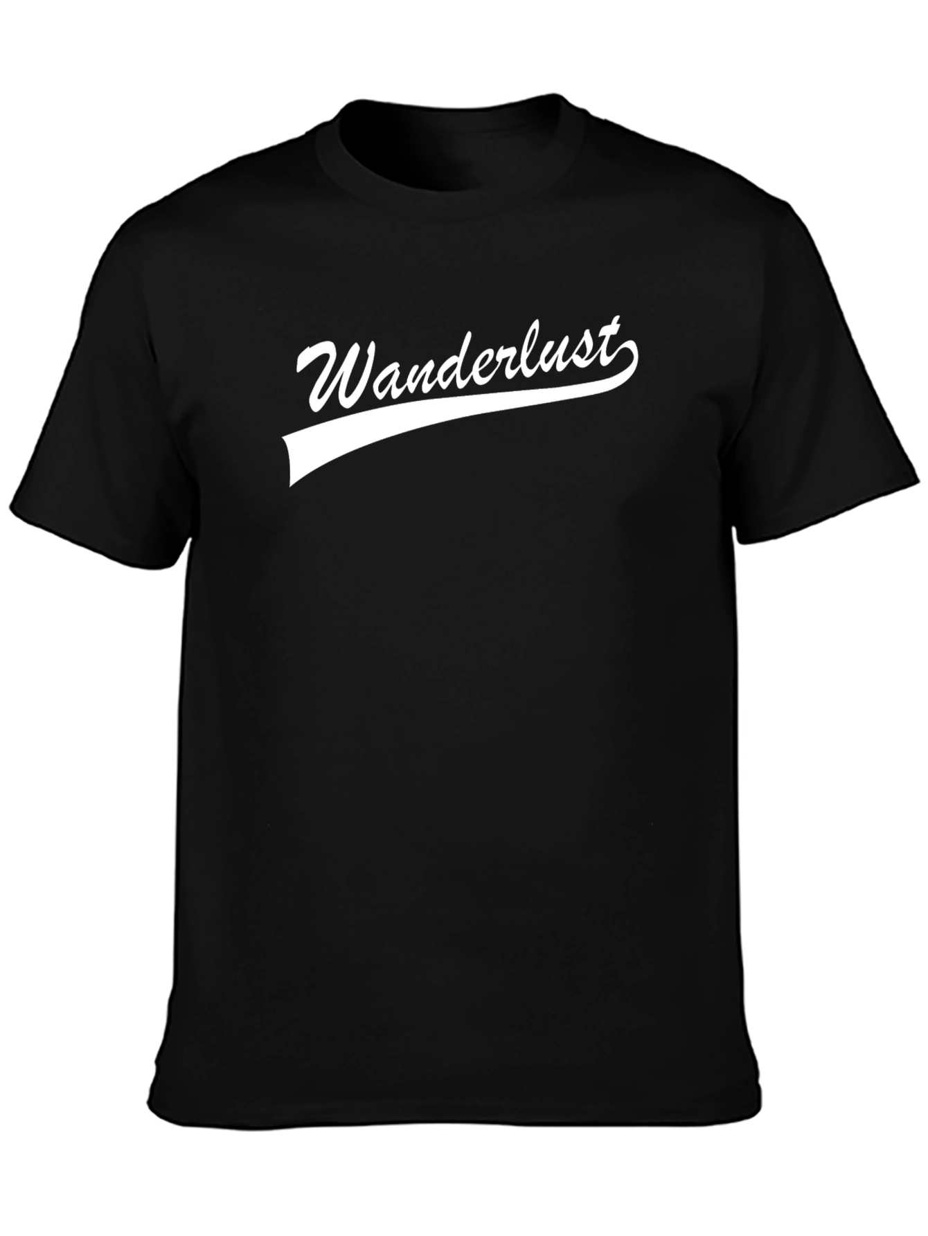 Wanderlust Graphic Tee - Black Cotton T-Shirt