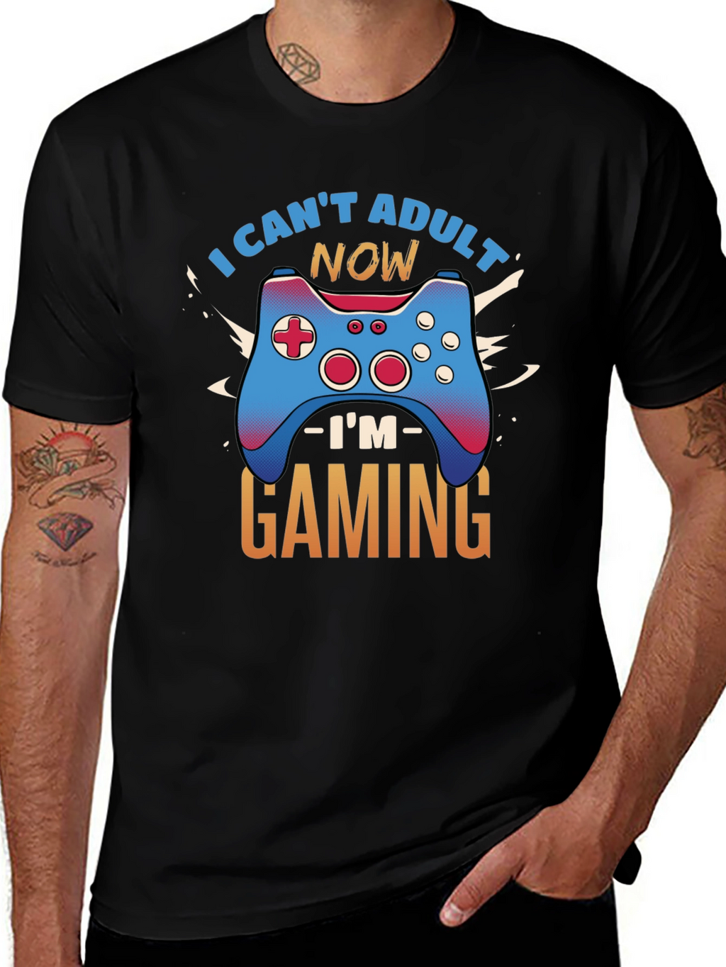 I Cant Adult Now Gaming Graphic Tee
