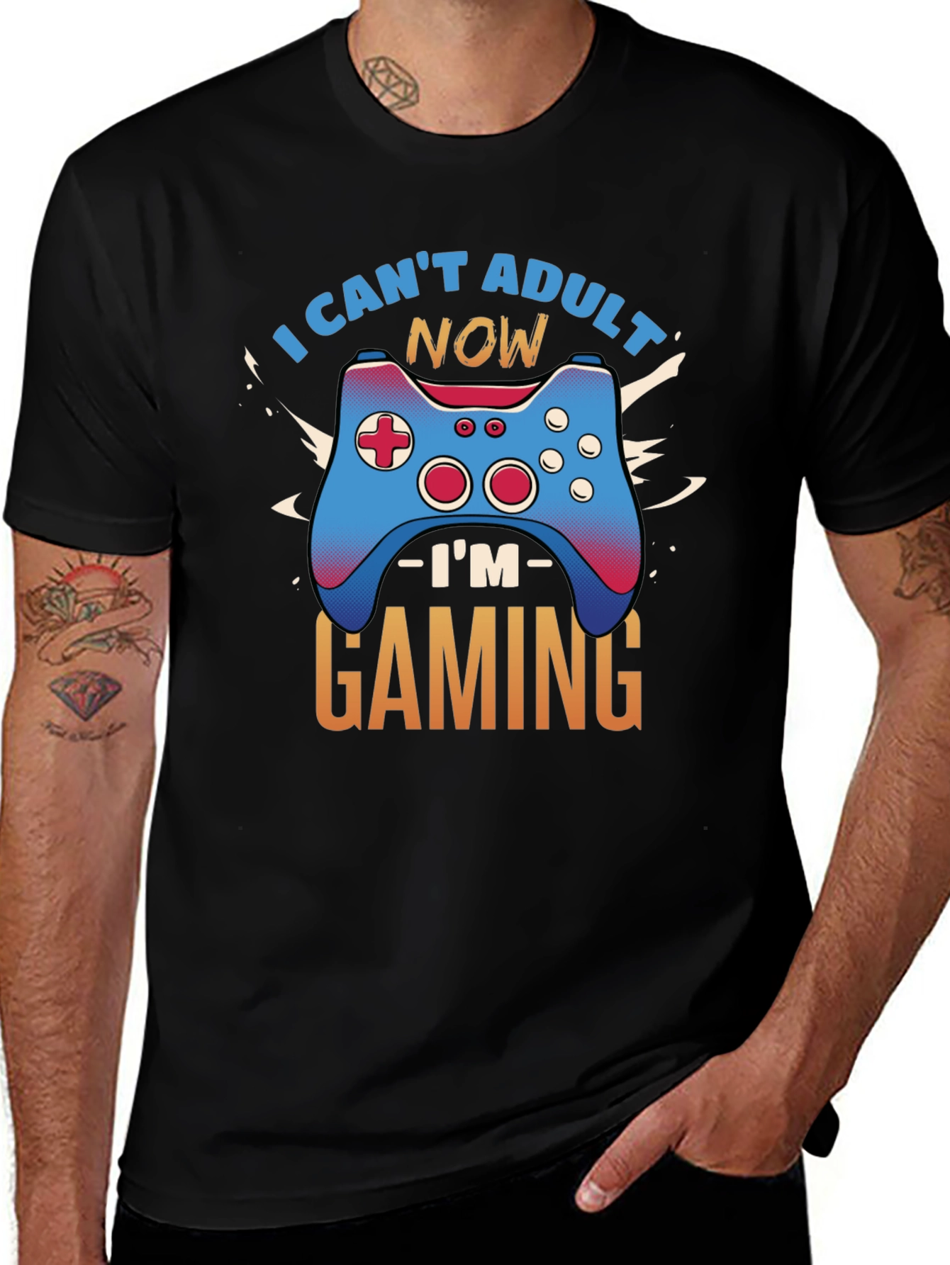 I Cant Adult Now Gaming Graphic Tee