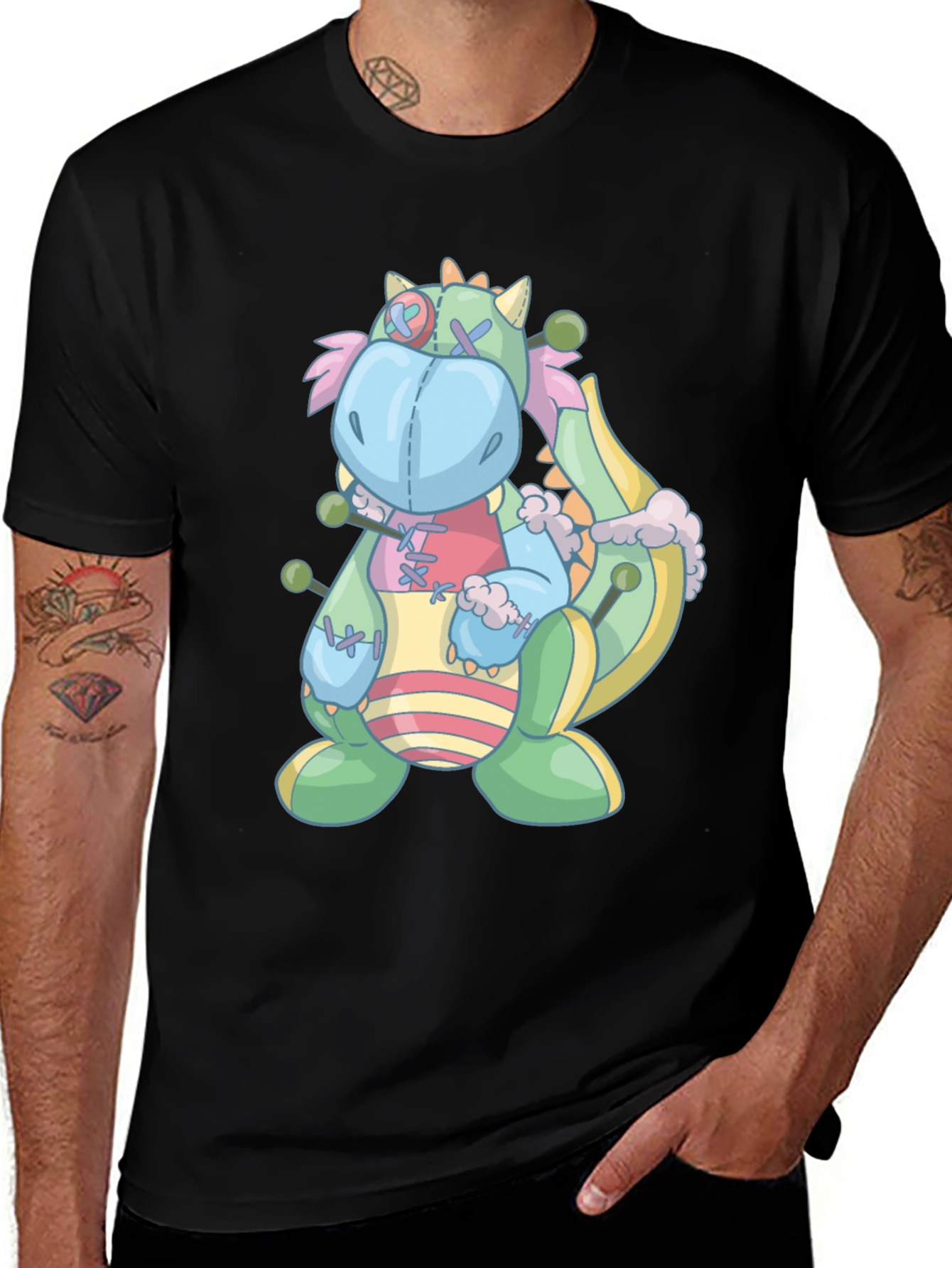 Whimsical Stuffed Dragon Graphic Tee