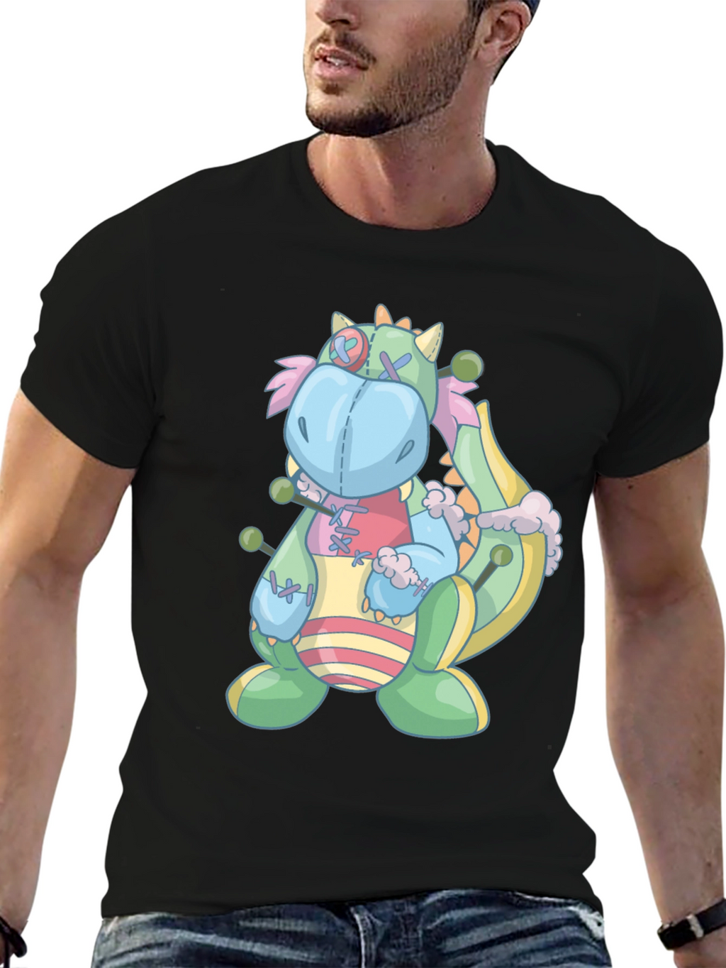 Whimsical Stuffed Dragon Graphic Tee