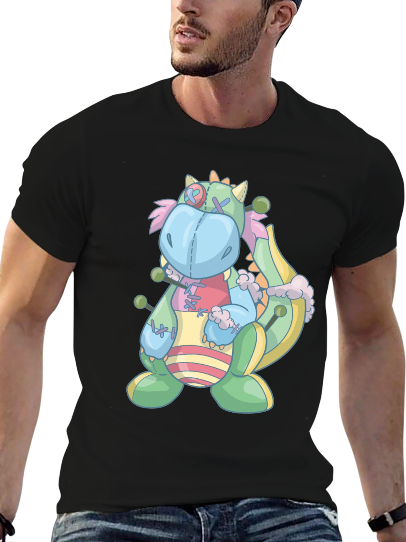 Whimsical Stuffed Dragon Graphic Tee