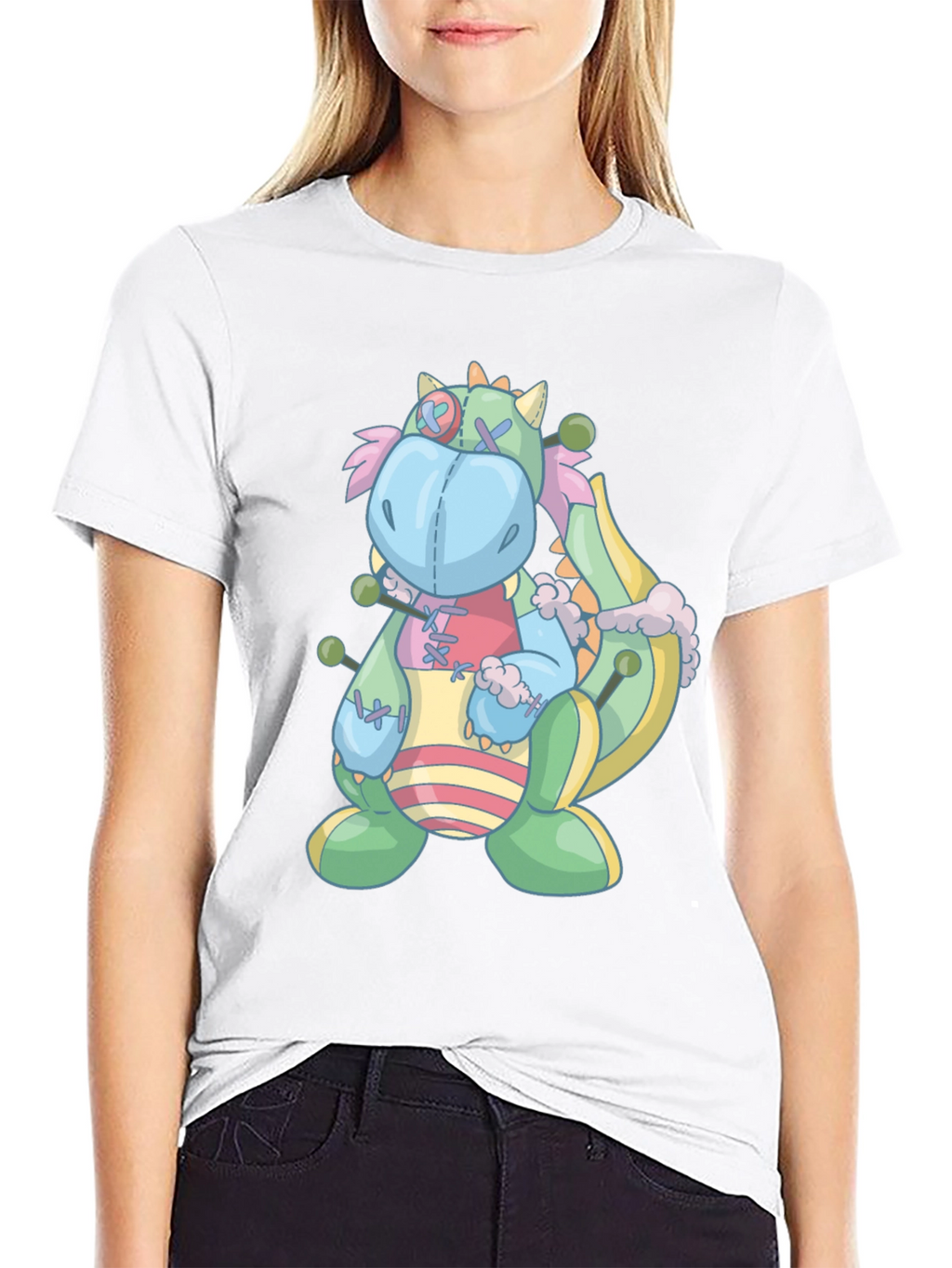 Whimsical Stuffed Dragon Graphic Tee