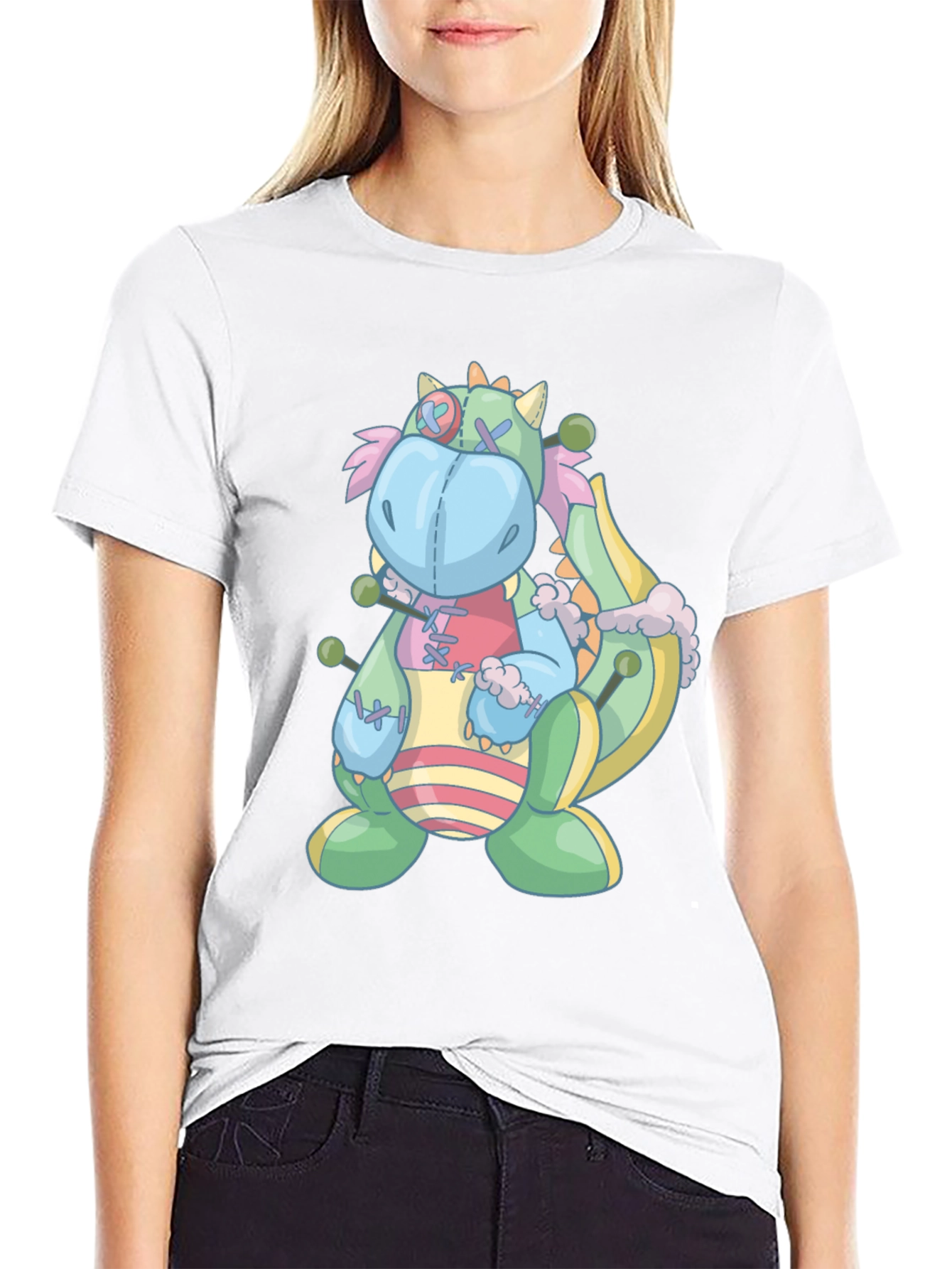 Whimsical Stuffed Dragon Graphic Tee