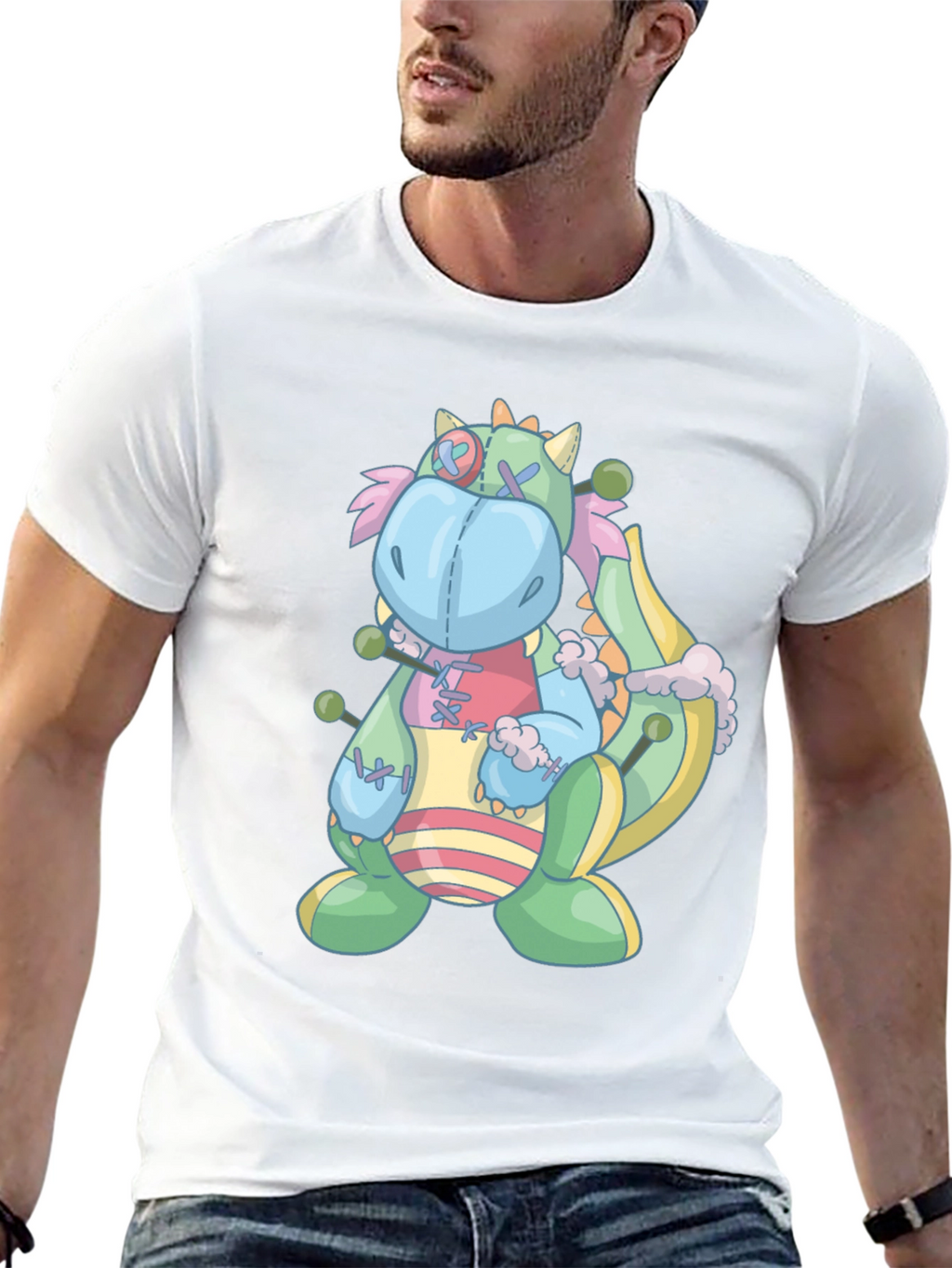 Whimsical Stuffed Dragon Graphic Tee