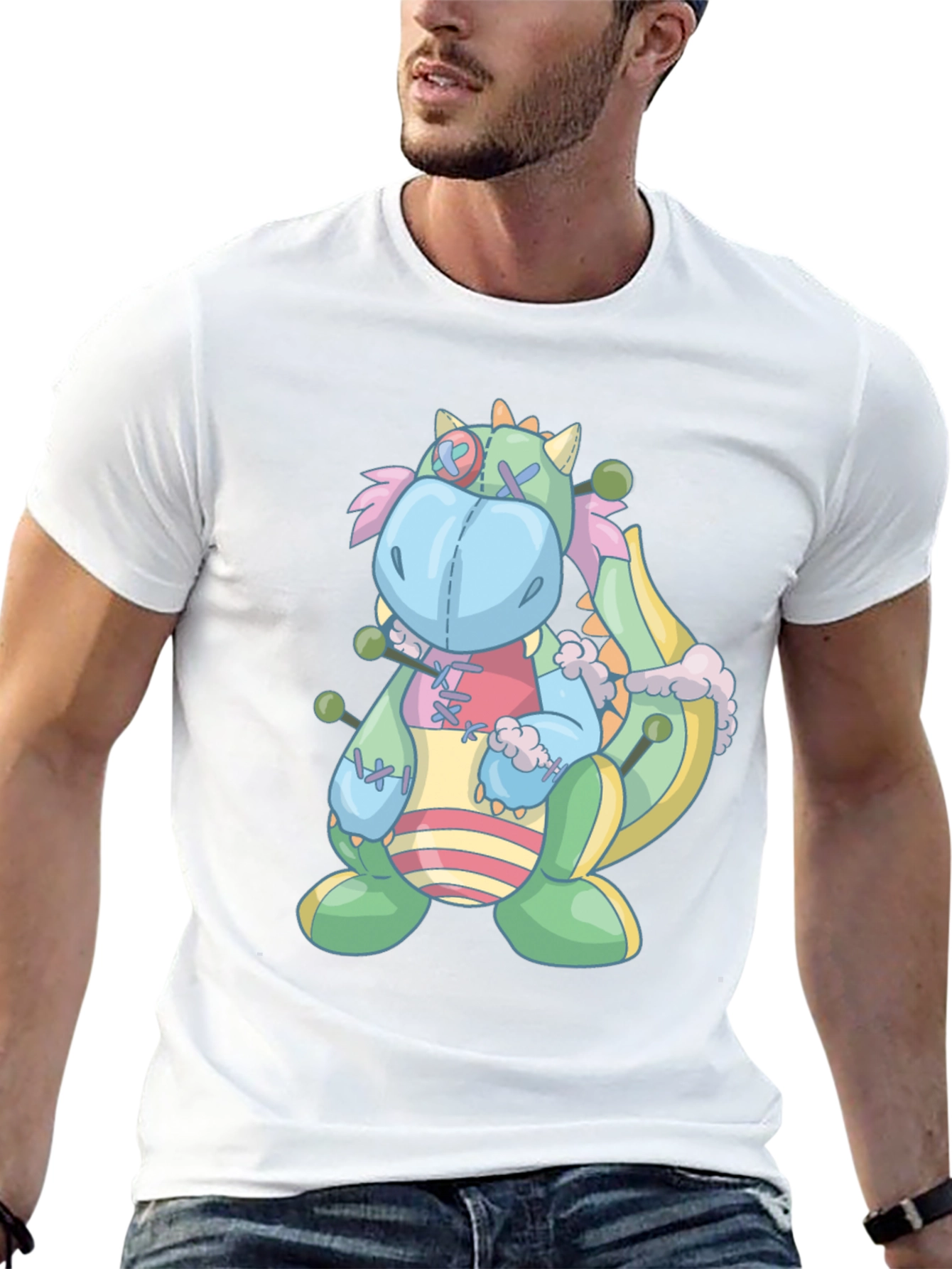 Whimsical Stuffed Dragon Graphic Tee