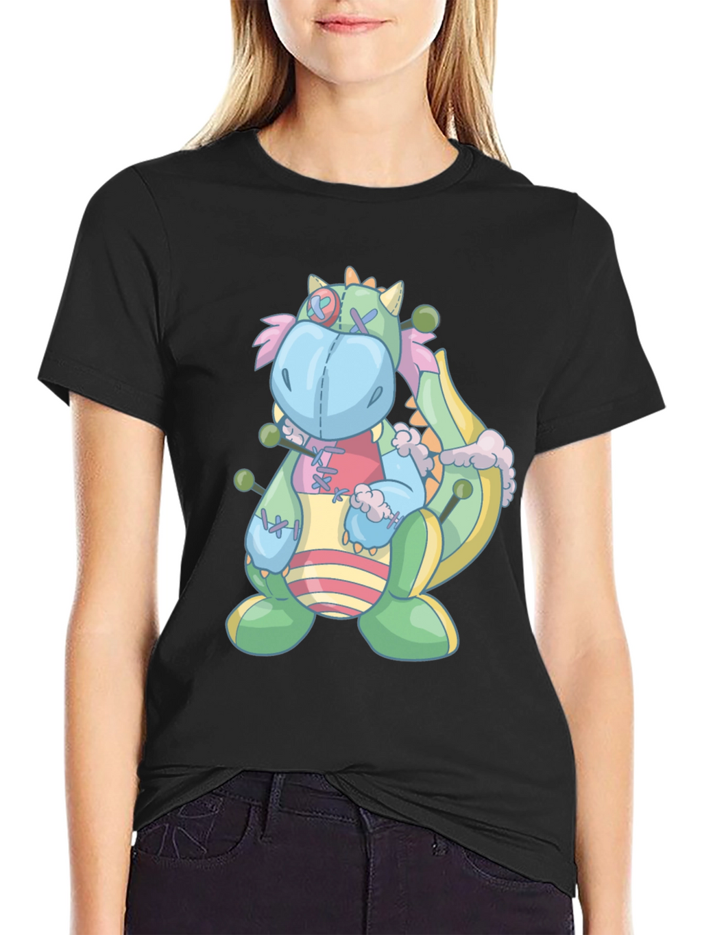 Whimsical Stuffed Dragon Graphic Tee