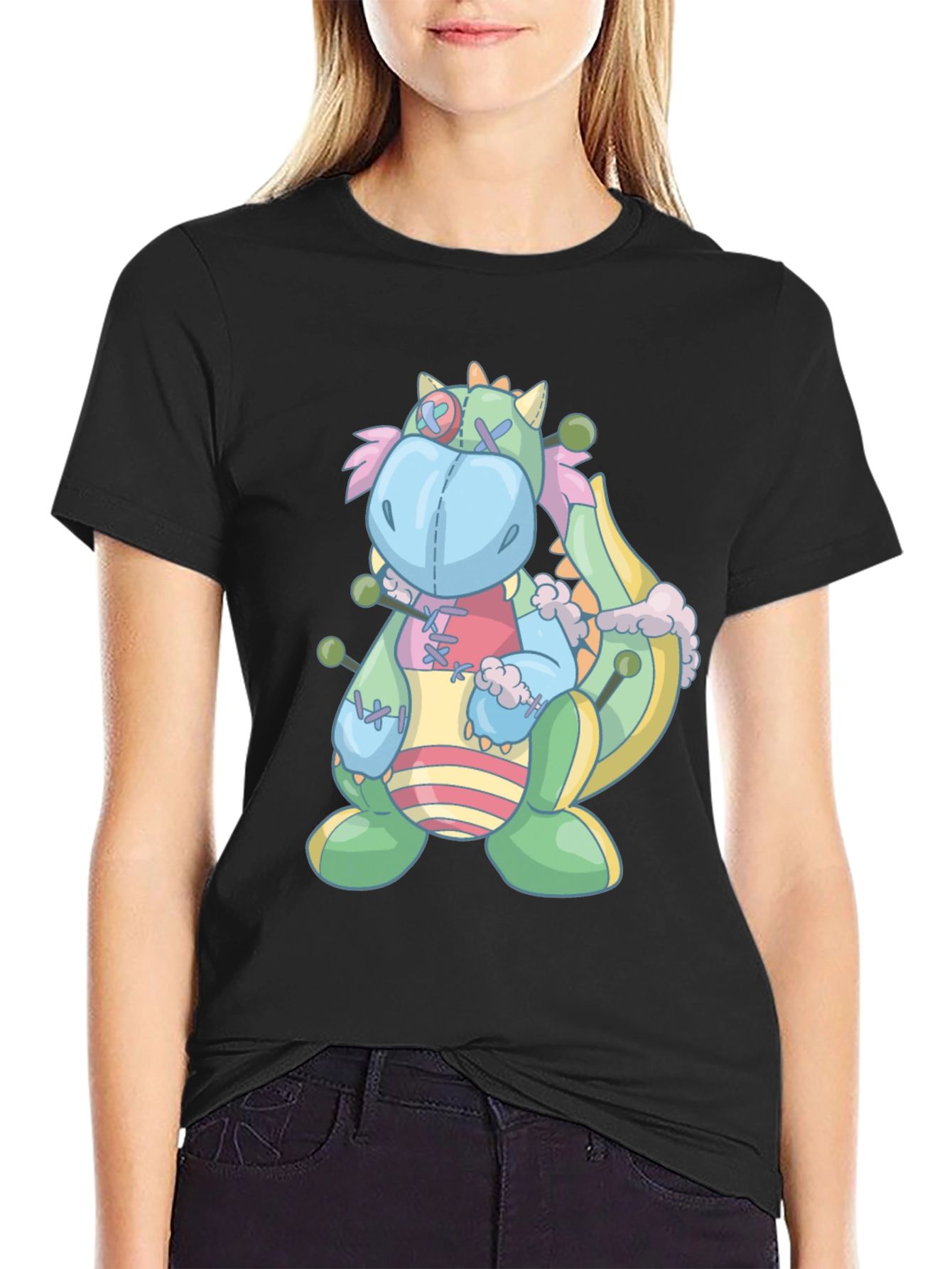 Whimsical Stuffed Dragon Graphic Tee