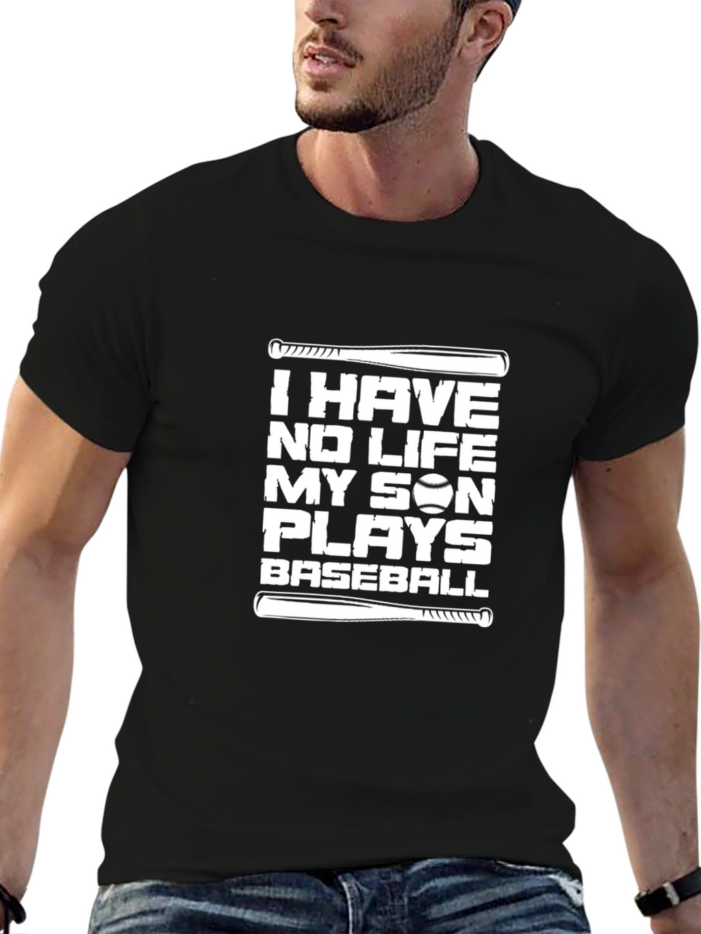 Baseball Dad T-Shirt - Son Plays Baseball Graphic Tee