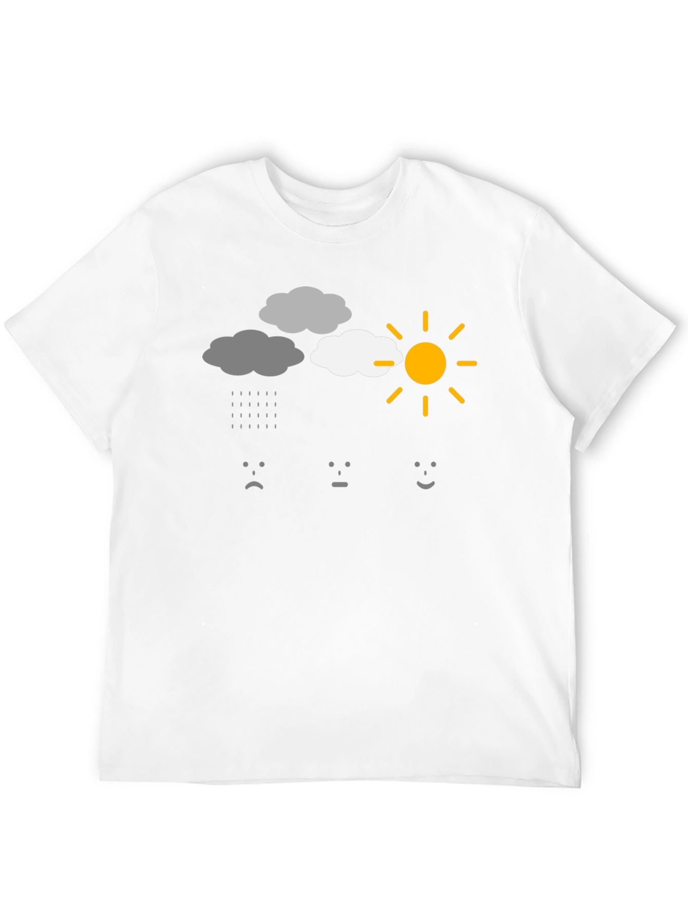 Weather Mood Graphic T-Shirt - Black Cotton Tee