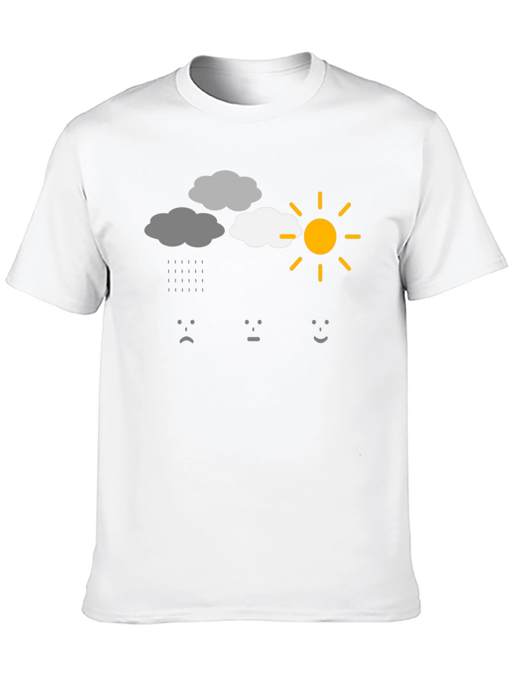 Weather Mood Graphic T-Shirt - Black Cotton Tee