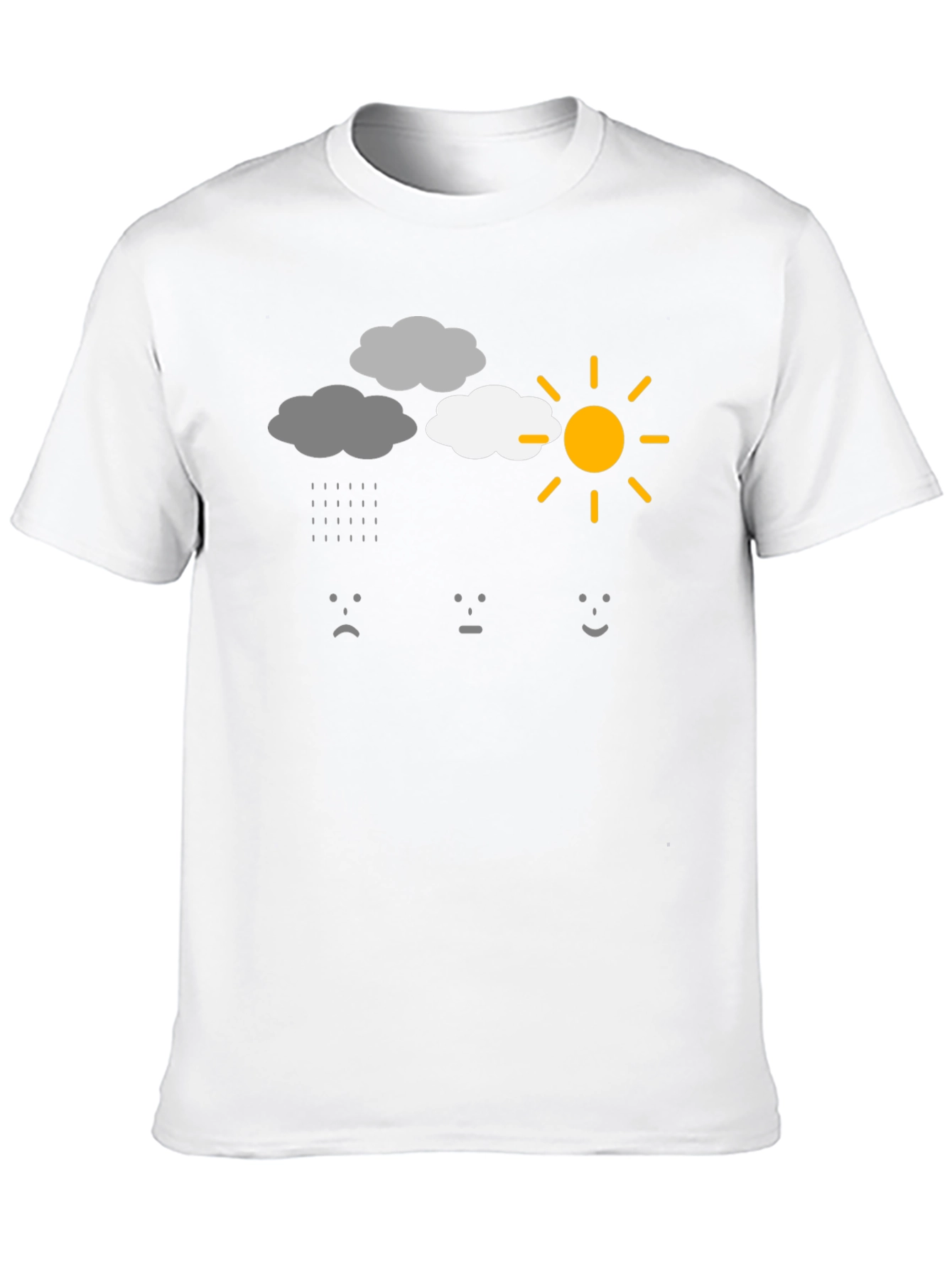 Weather Mood Graphic T-Shirt - Black Cotton Tee