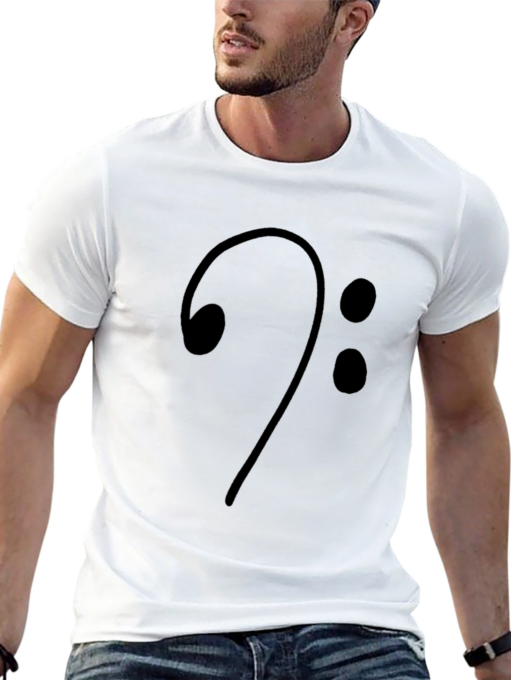 Bass Clef Music T-Shirt - Stylish Musical Apparel