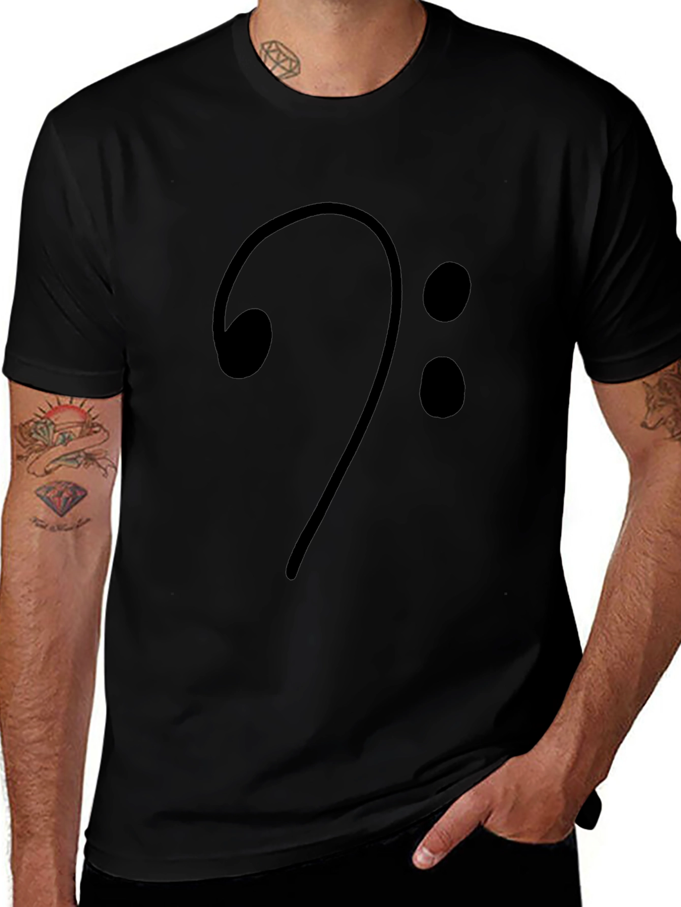 Bass Clef Music T-Shirt - Stylish Musical Apparel