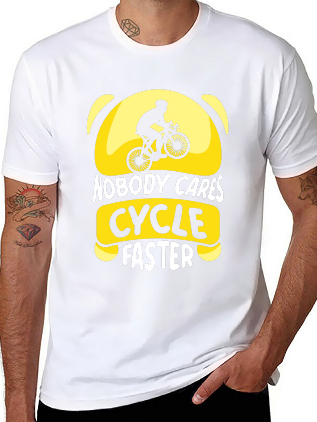 Nobody Cares Cycle Faster Graphic T-Shirt