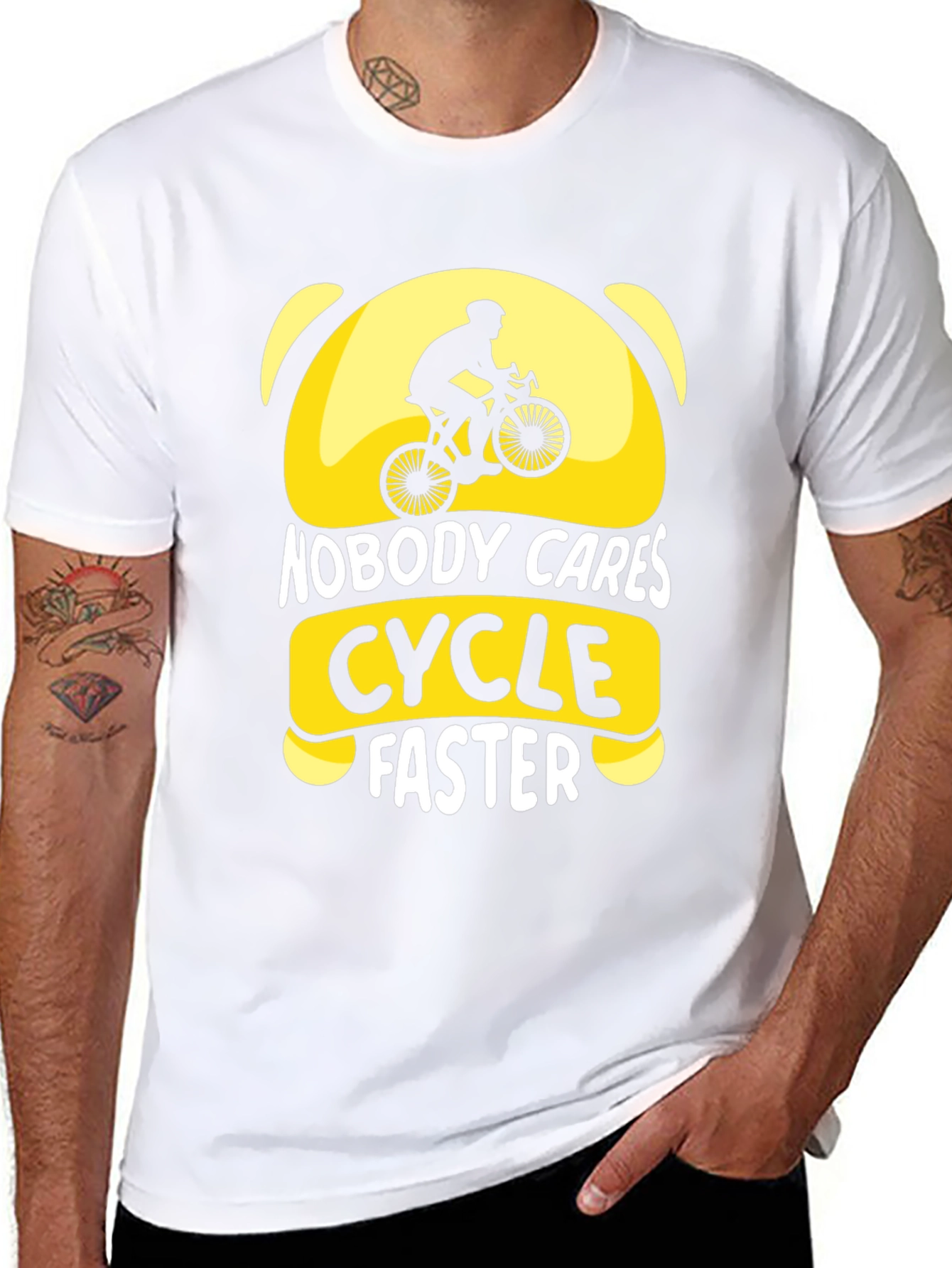 Nobody Cares Cycle Faster Graphic T-Shirt