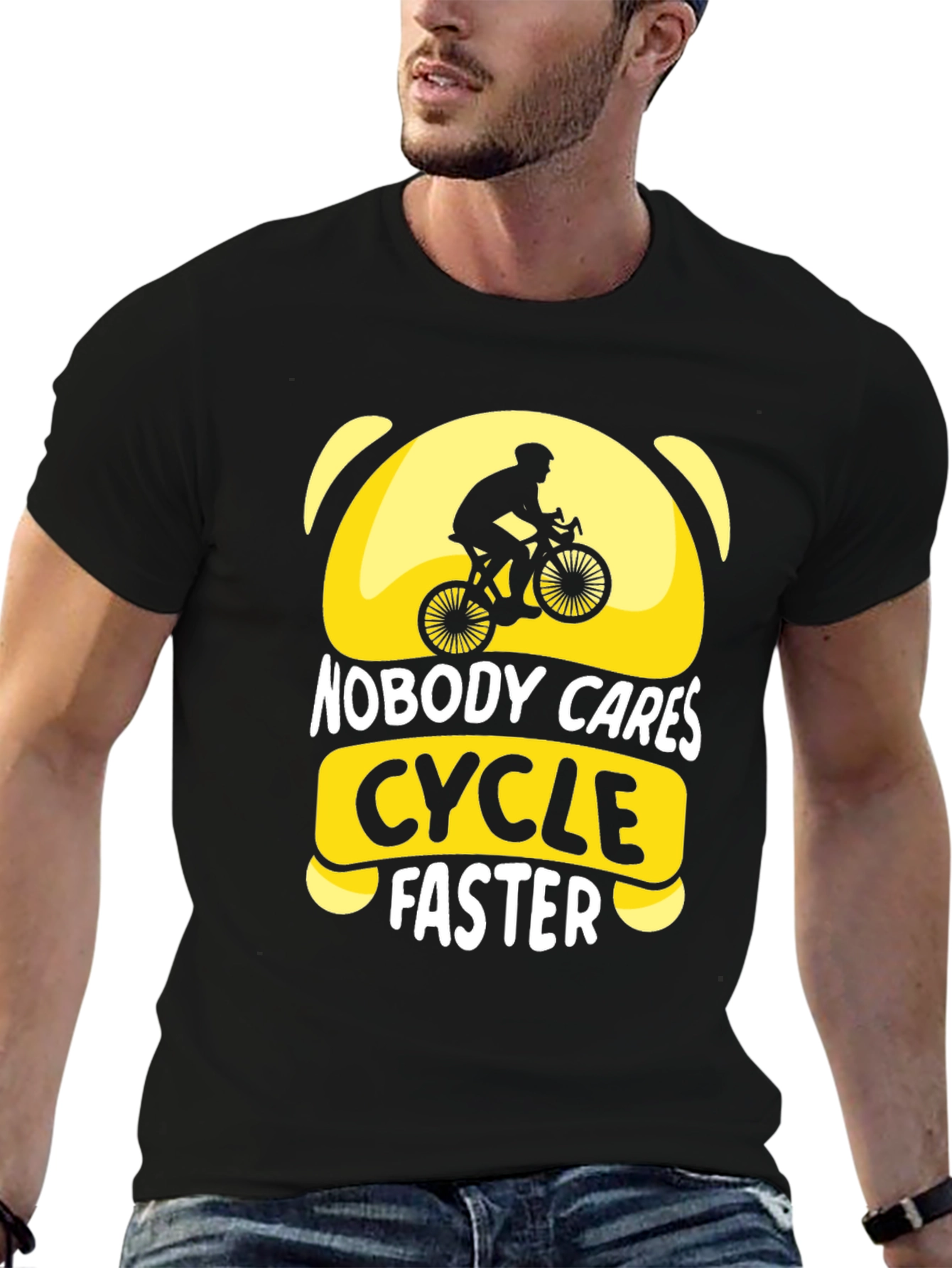 Nobody Cares Cycle Faster Graphic T-Shirt