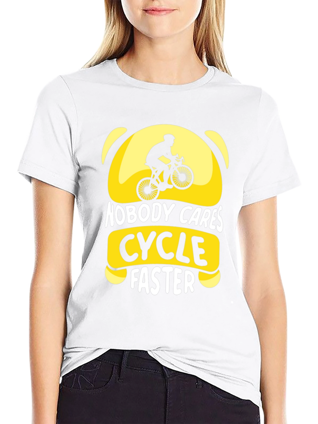 Nobody Cares Cycle Faster Graphic T-Shirt