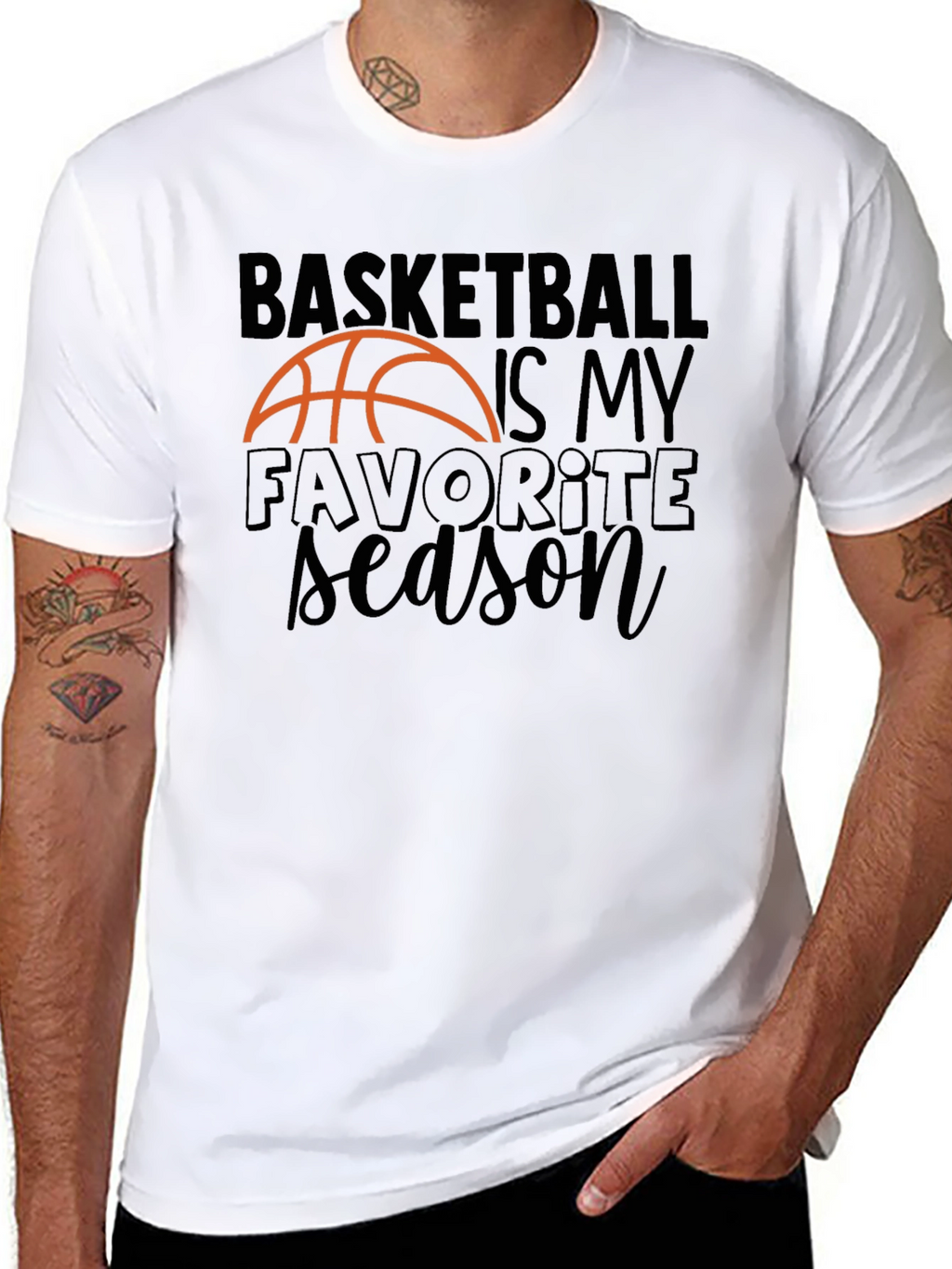 Basketball Season Graphic Tee - Sports Fan Apparel