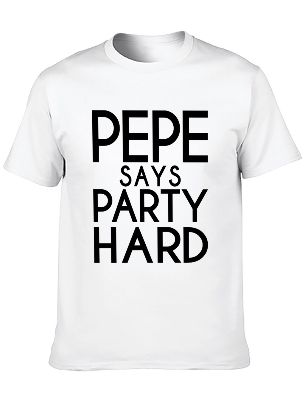 Pepe Says Party Hard Black Graphic Tee