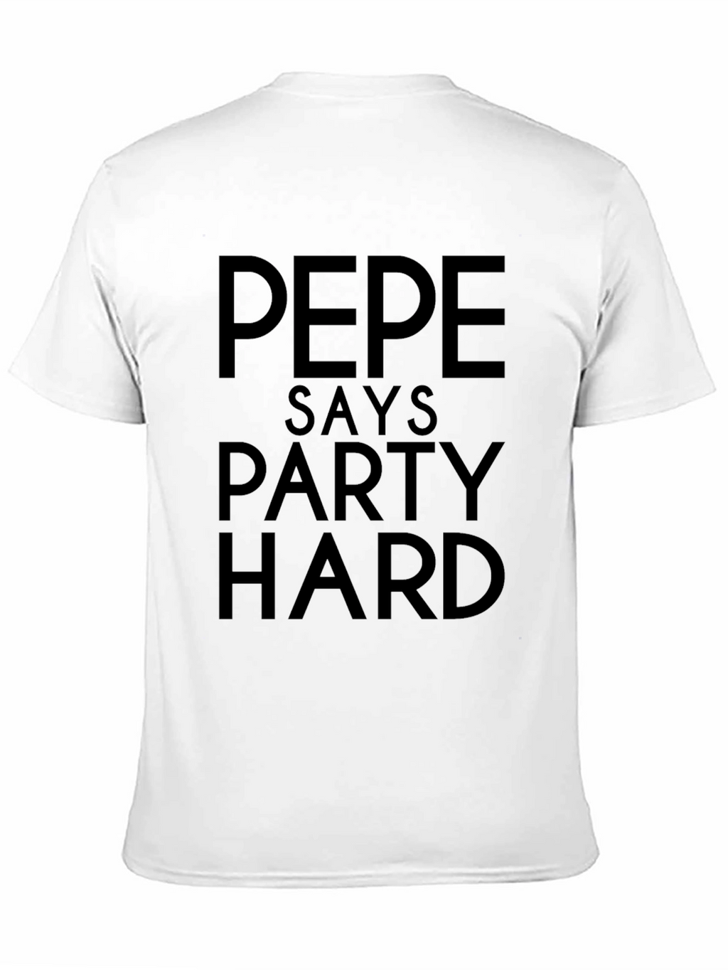 Pepe Says Party Hard Black Graphic Tee