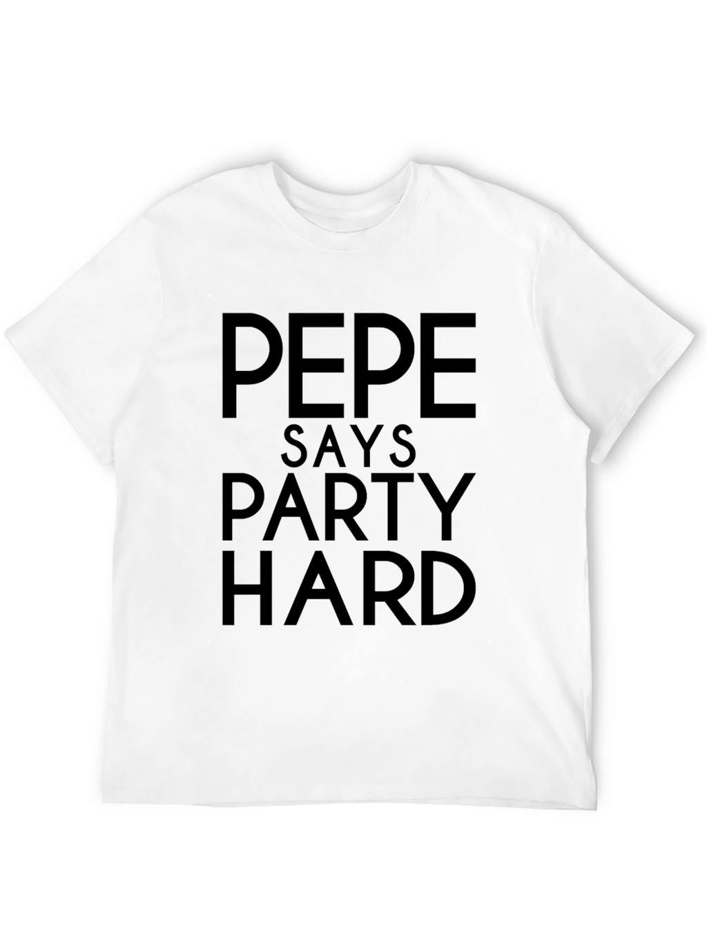 Pepe Says Party Hard Black Graphic Tee