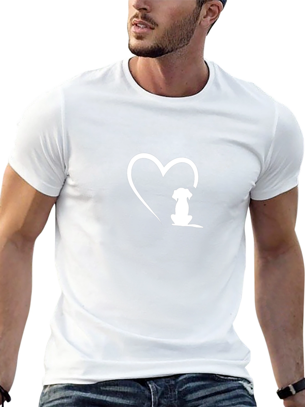 Dog Lover T-Shirt - Heart & Puppy Design