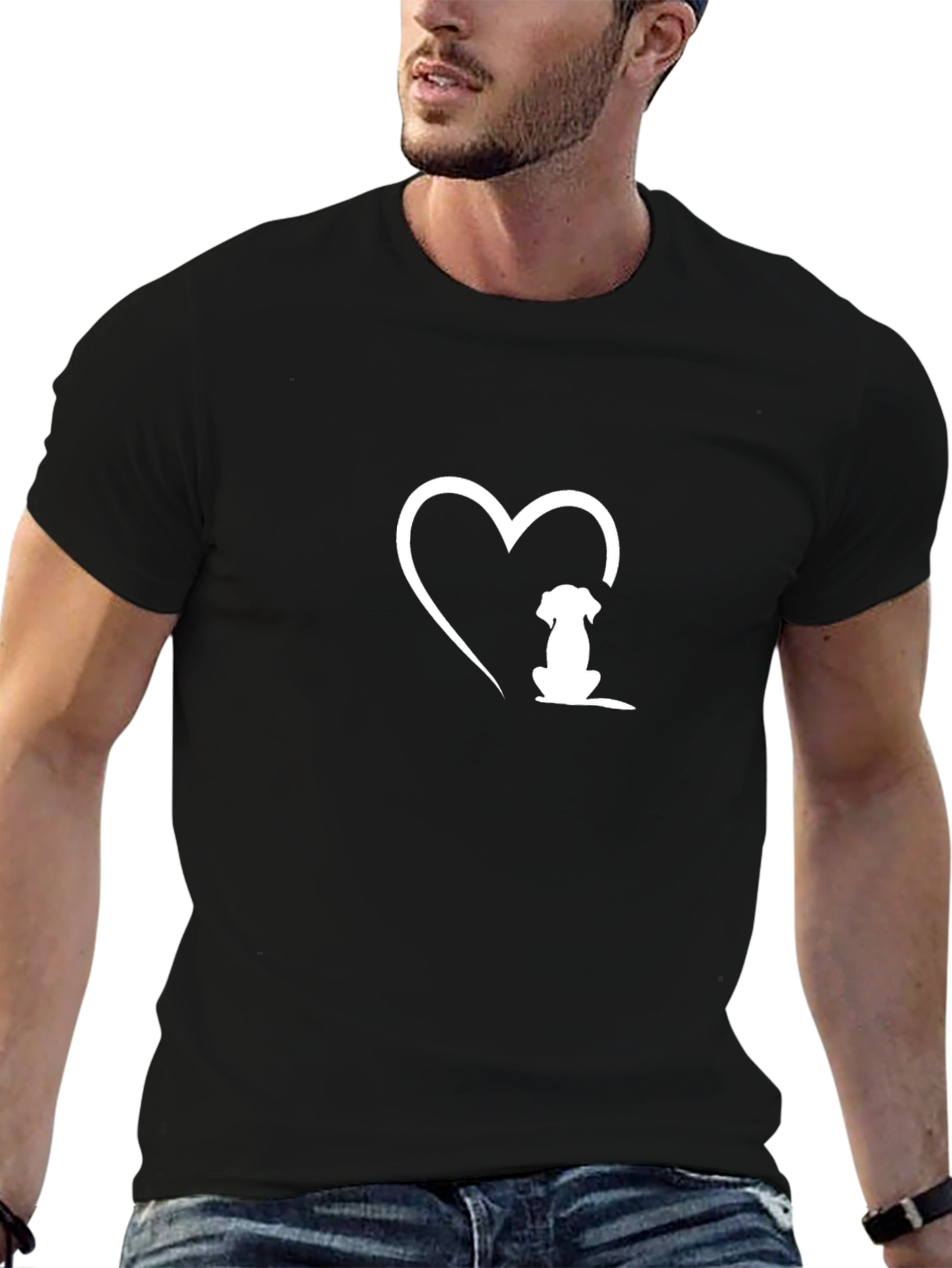 Dog Lover T-Shirt - Heart & Puppy Design