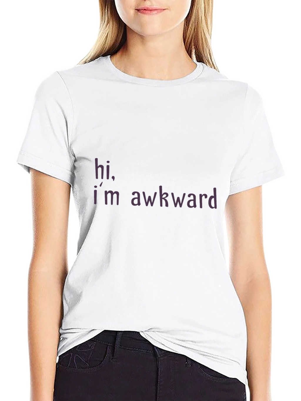 Hi Im Awkward Black Graphic Tee
