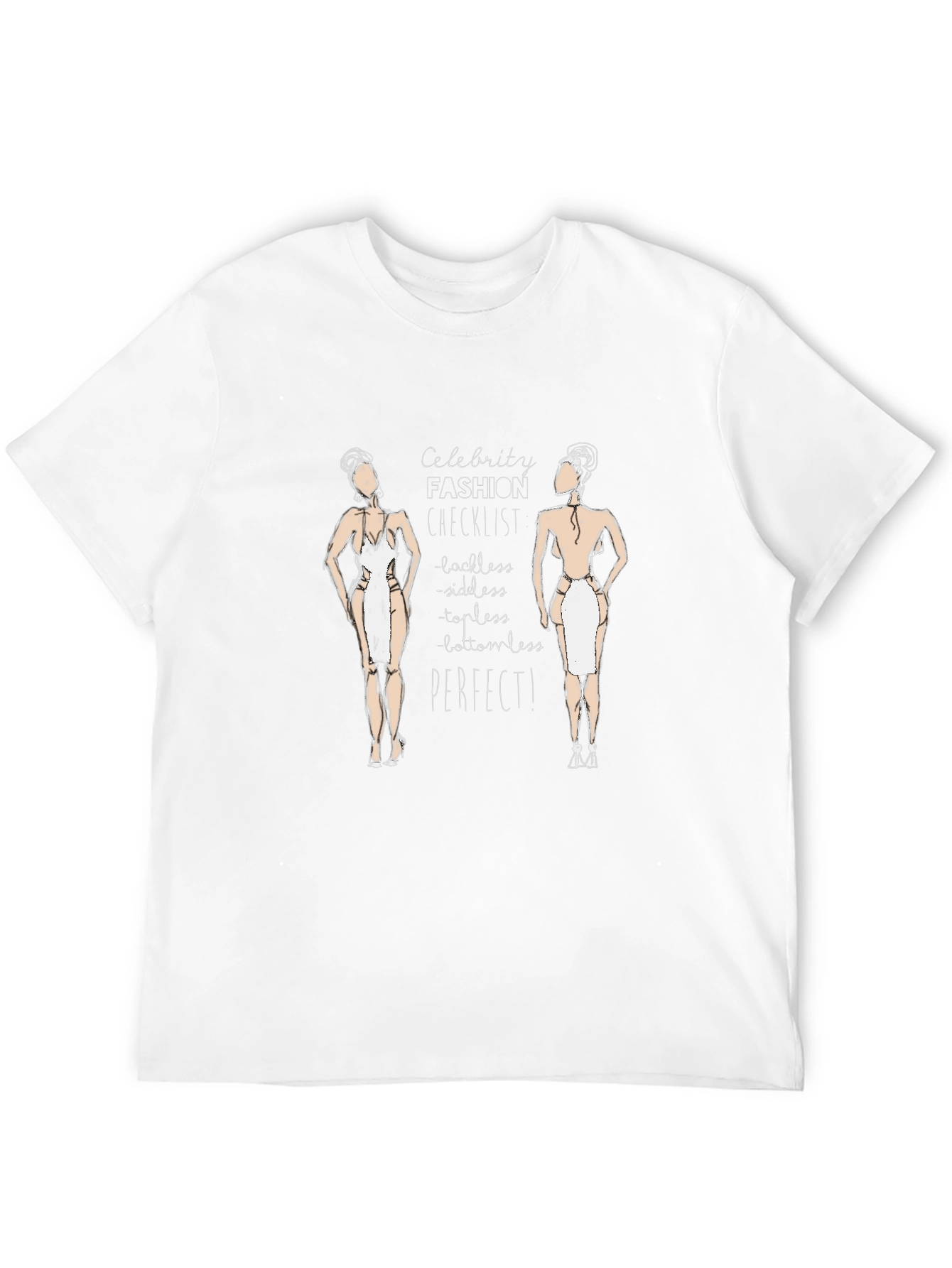 Celebrity Fashion Checklist Black T-Shirt