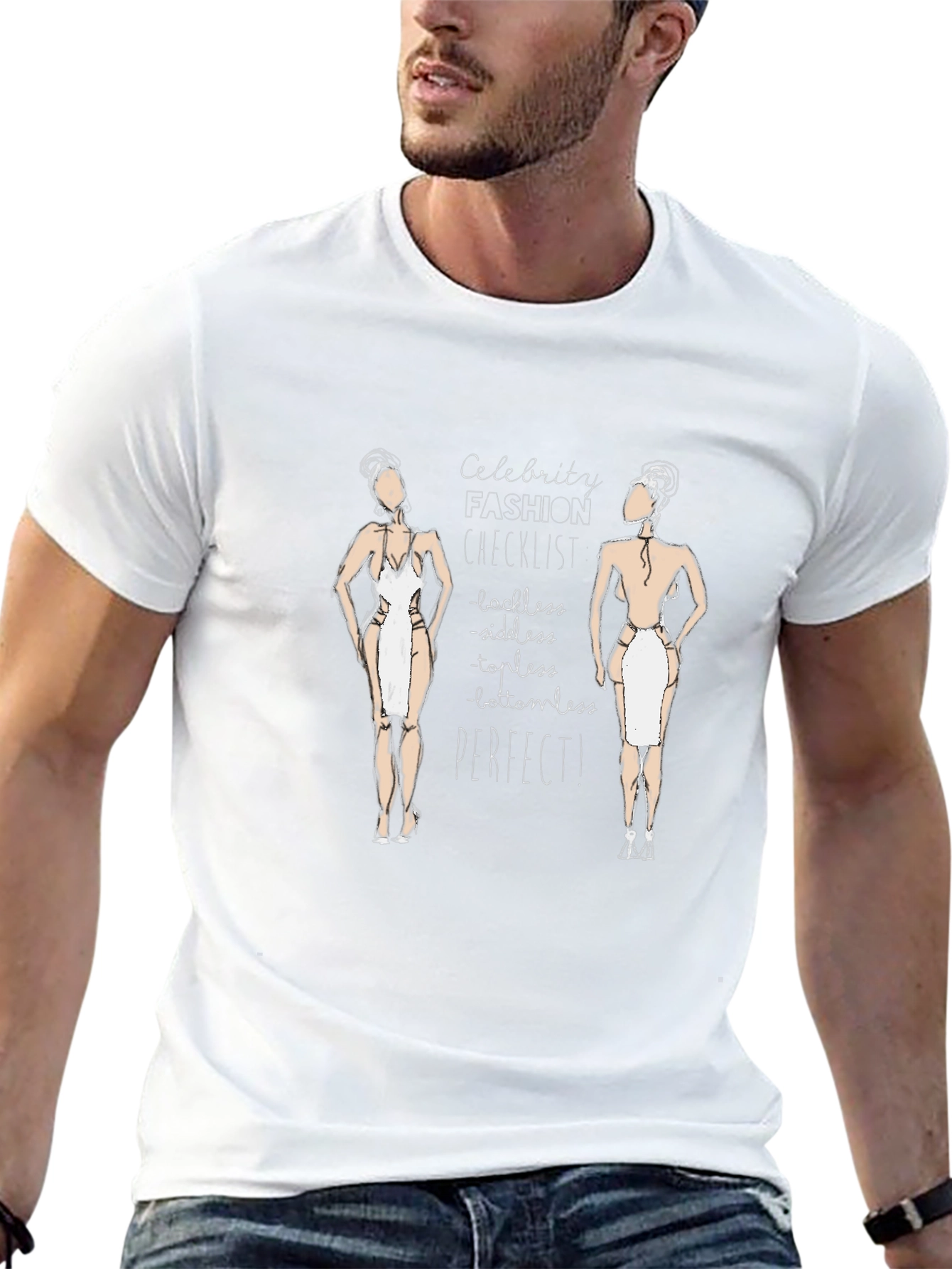 Celebrity Fashion Checklist Black T-Shirt