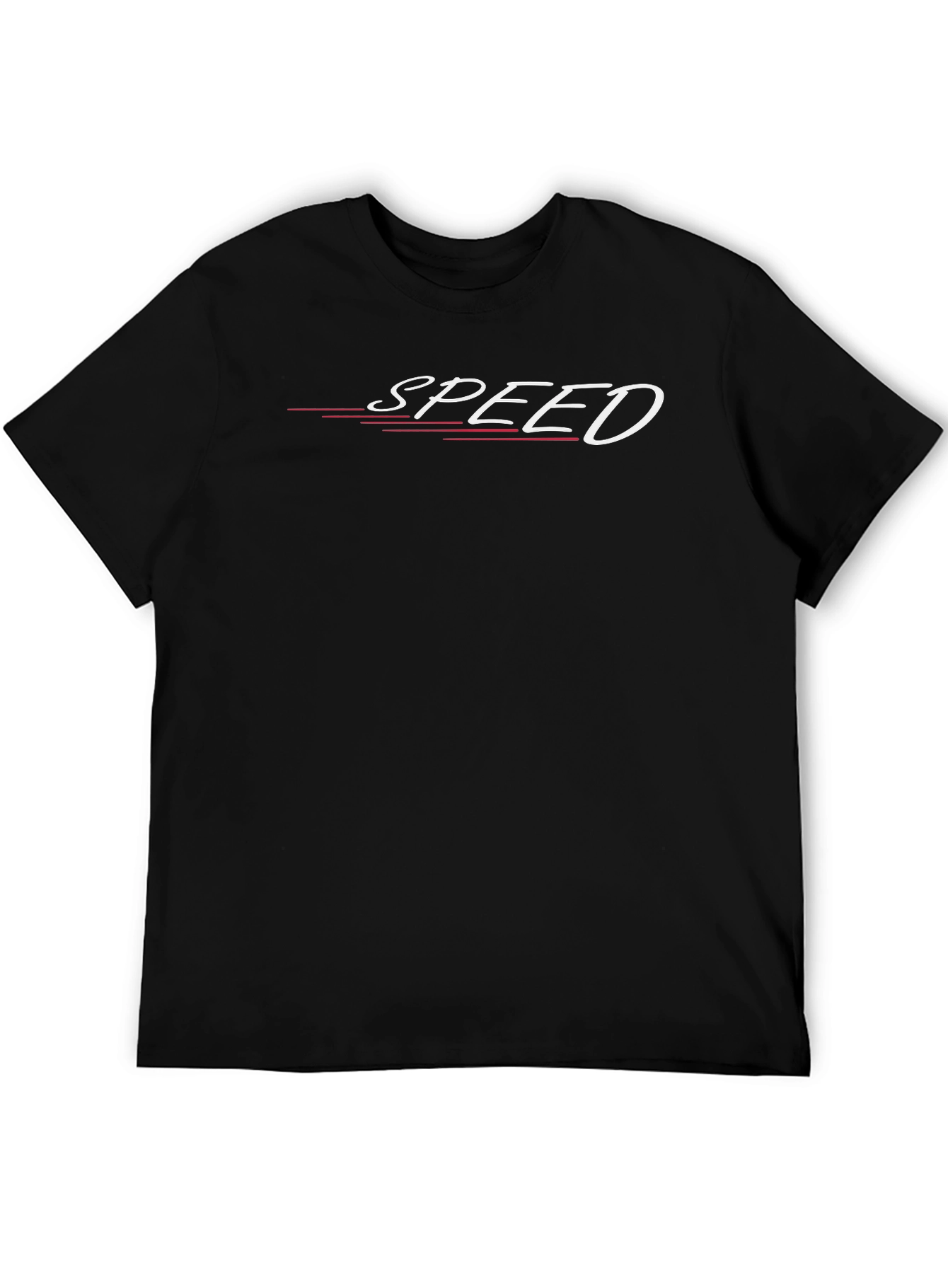 Mens Black SPEED Graphic Tee - Stylish Casual Wear