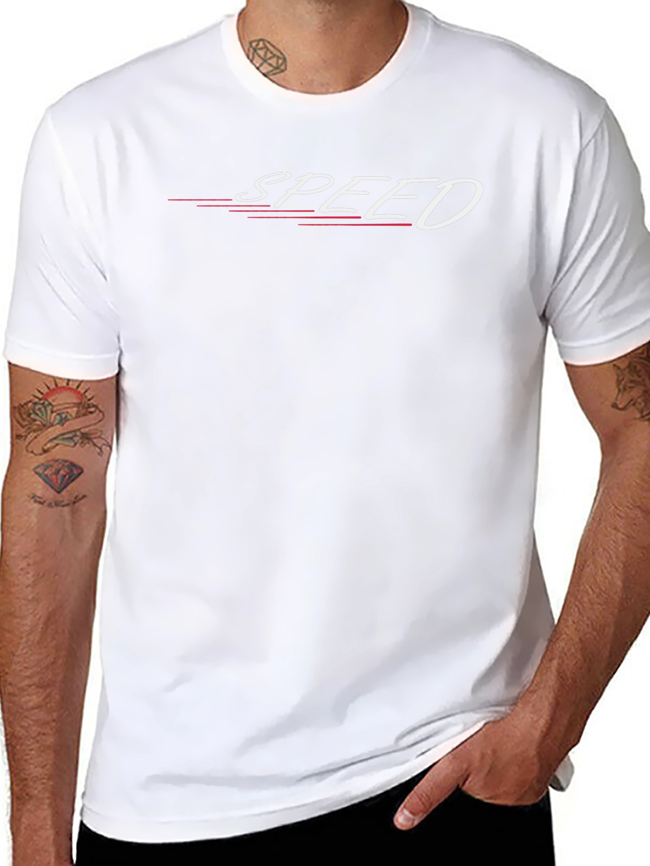 Mens Black SPEED Graphic Tee - Stylish Casual Wear