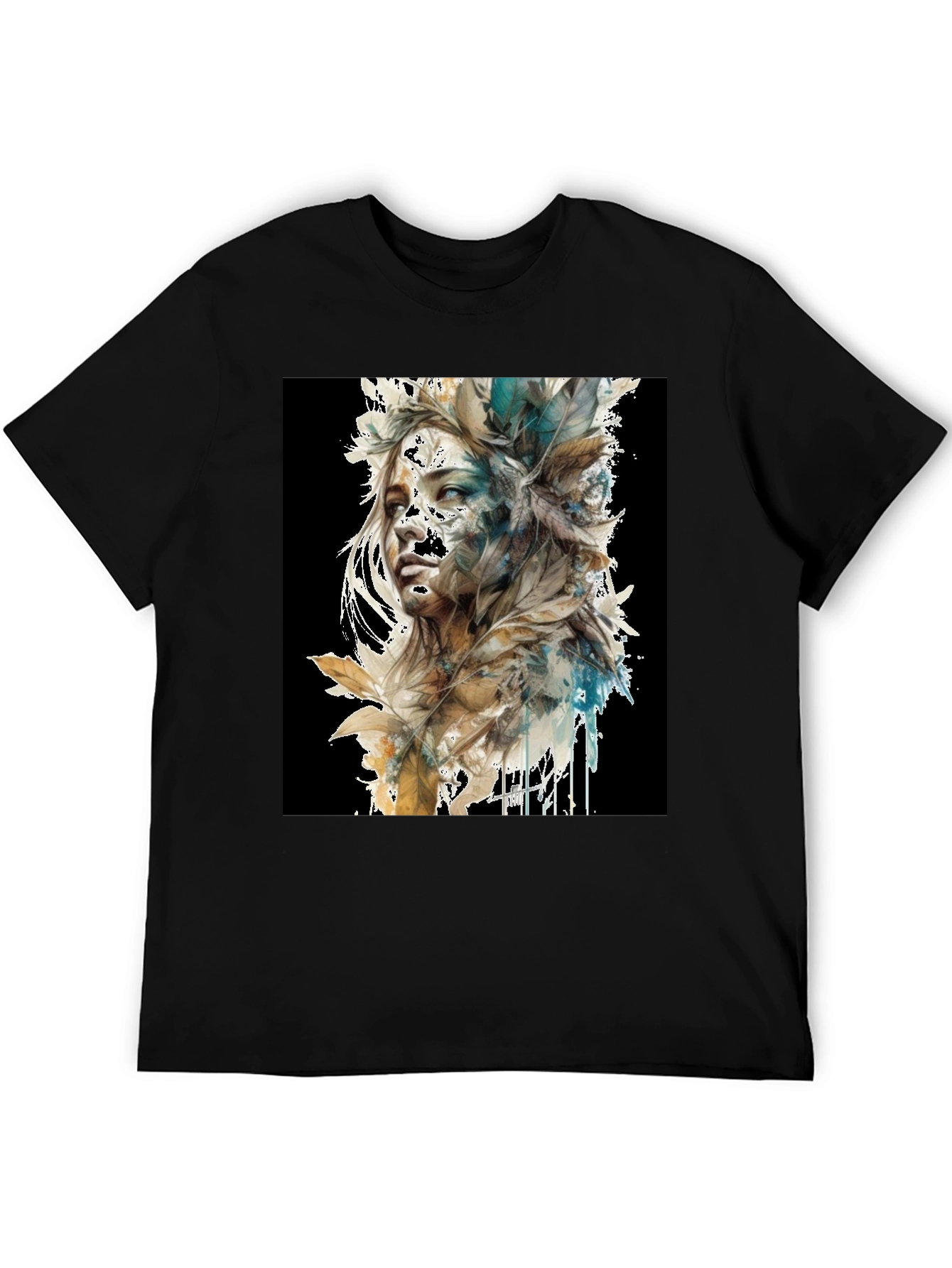 Watercolor Woman Portrait Graphic T-Shirt