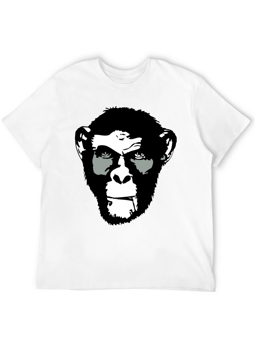 Ape Face Graphic Print Black T-Shirt