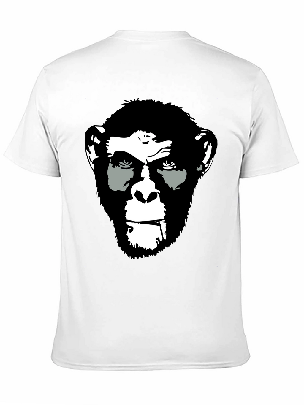 Ape Face Graphic Print Black T-Shirt