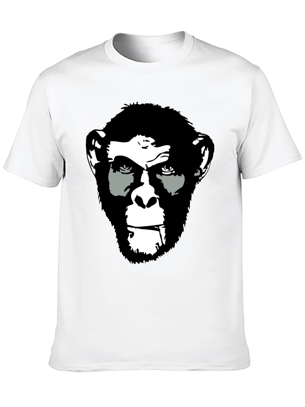 Ape Face Graphic Print Black T-Shirt