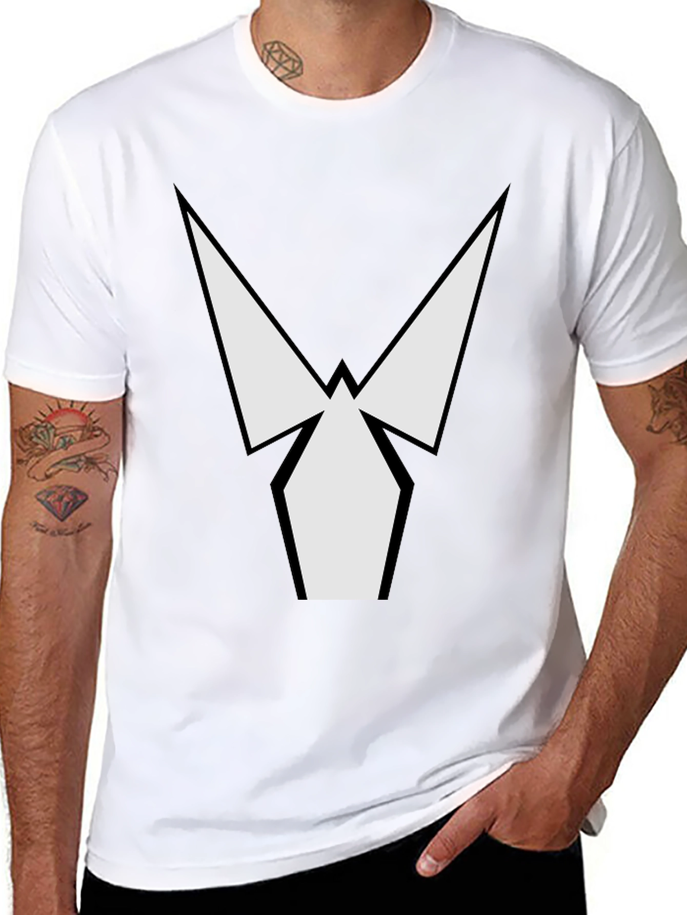 Geometric Graphic Black T-Shirt
