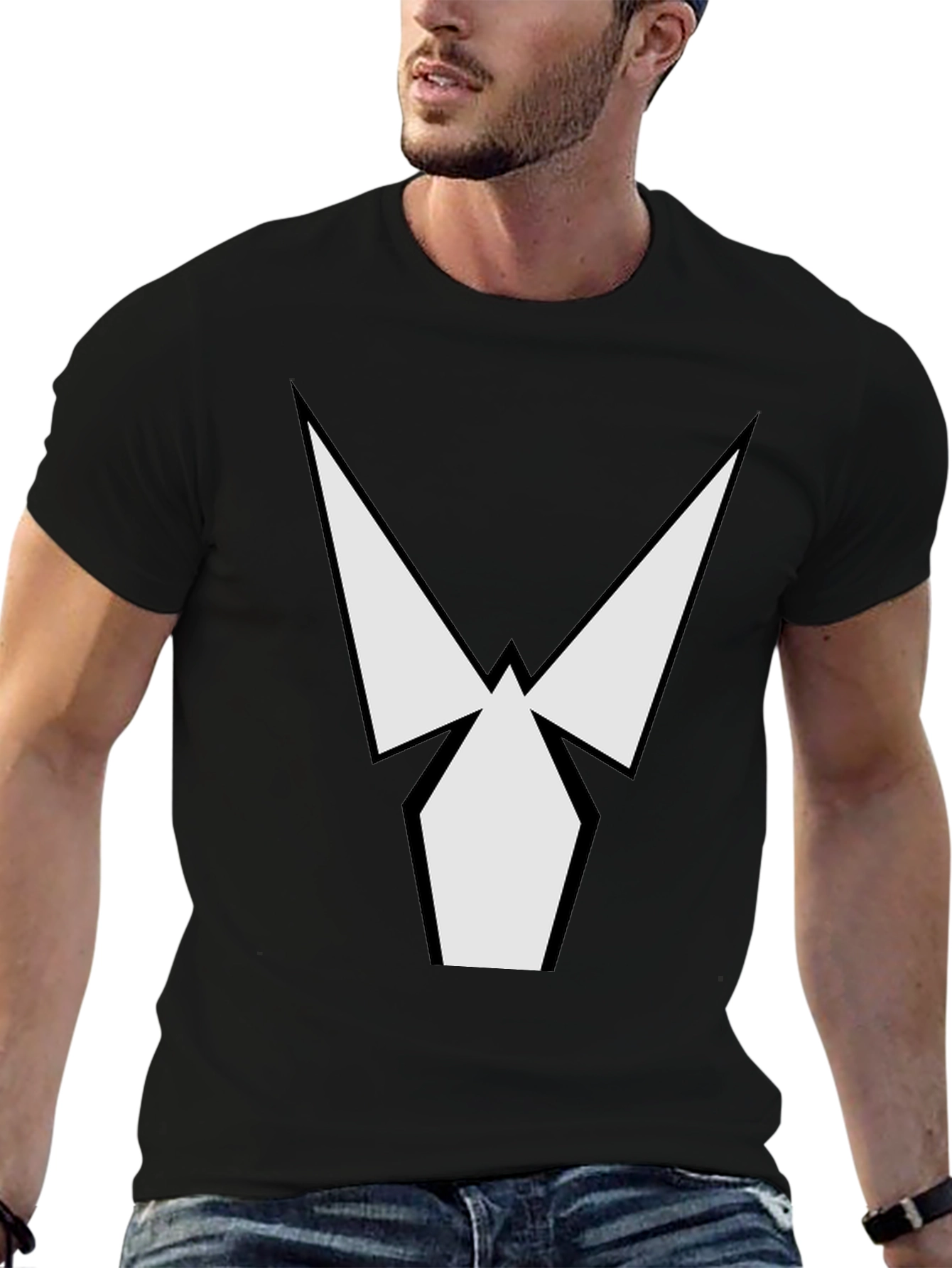 Geometric Graphic Black T-Shirt
