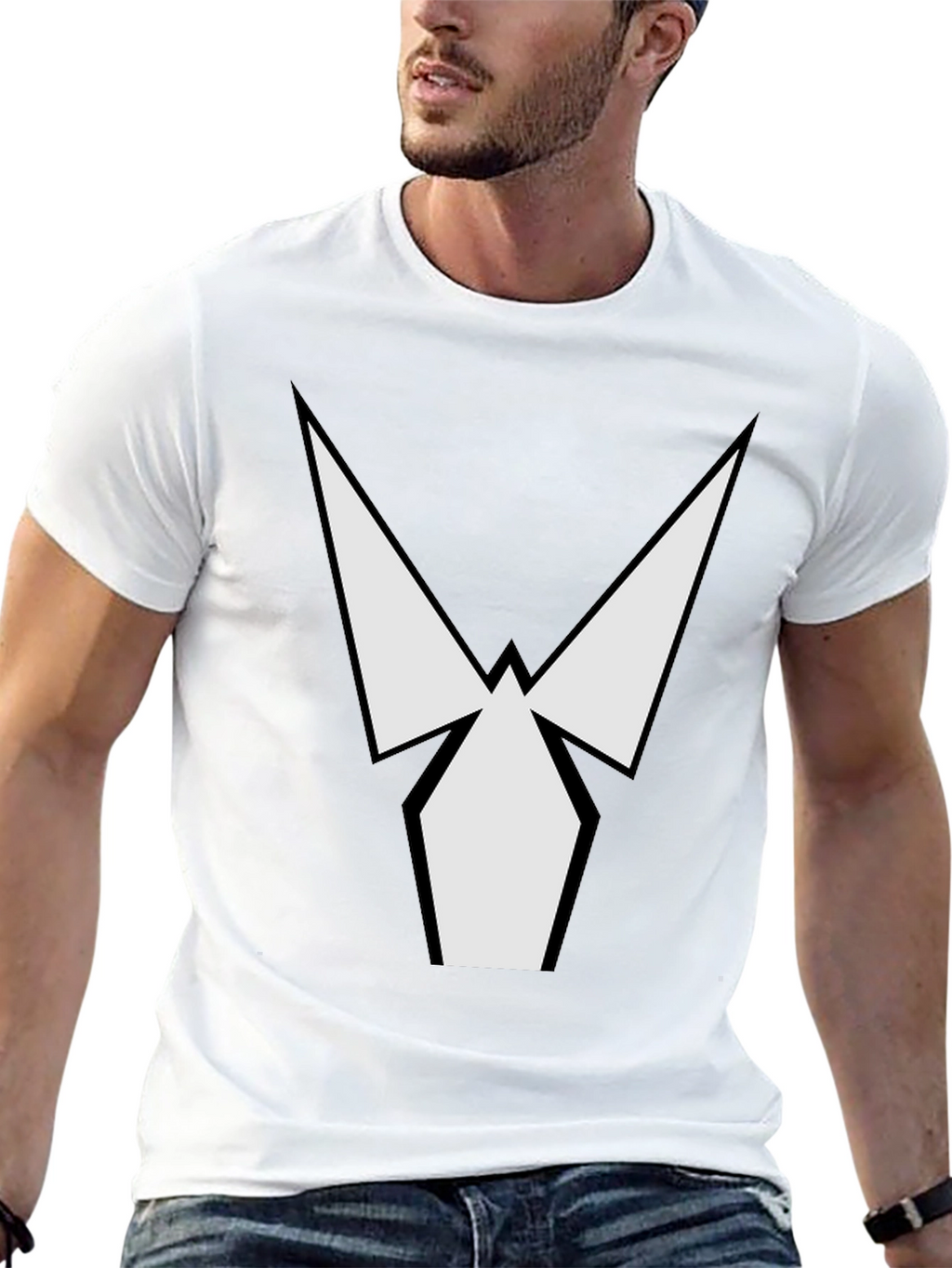 Geometric Graphic Black T-Shirt