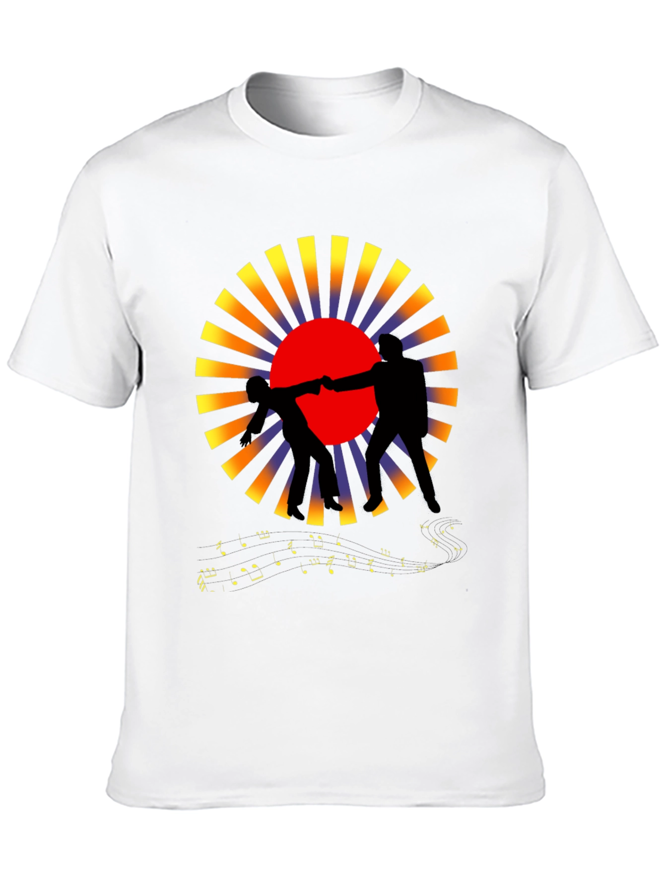 Sunset Fist Bump Black Graphic Tee