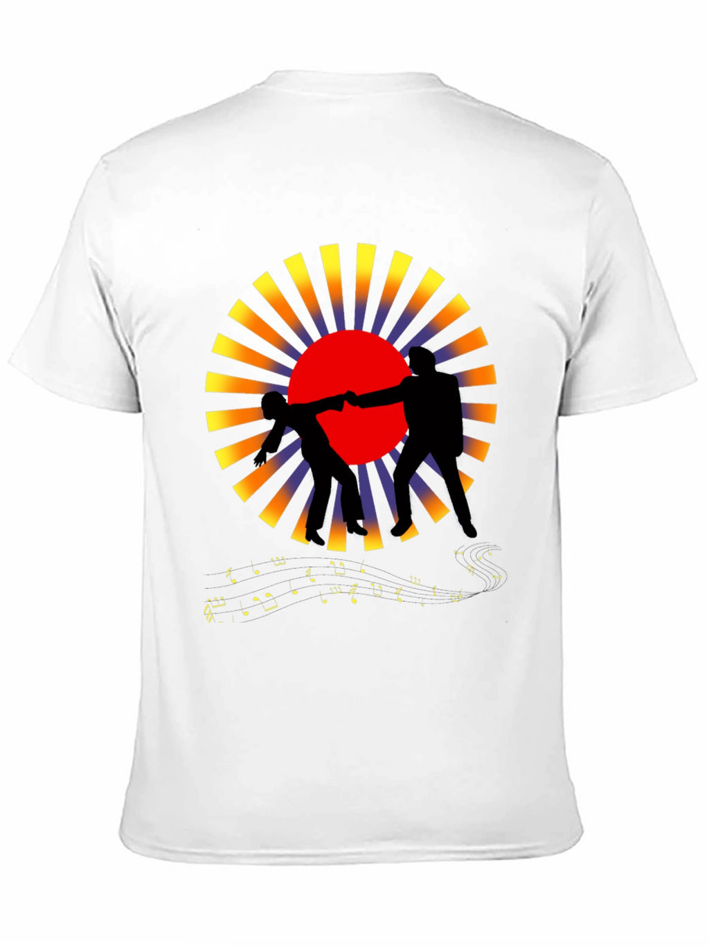 Sunset Fist Bump Black Graphic Tee