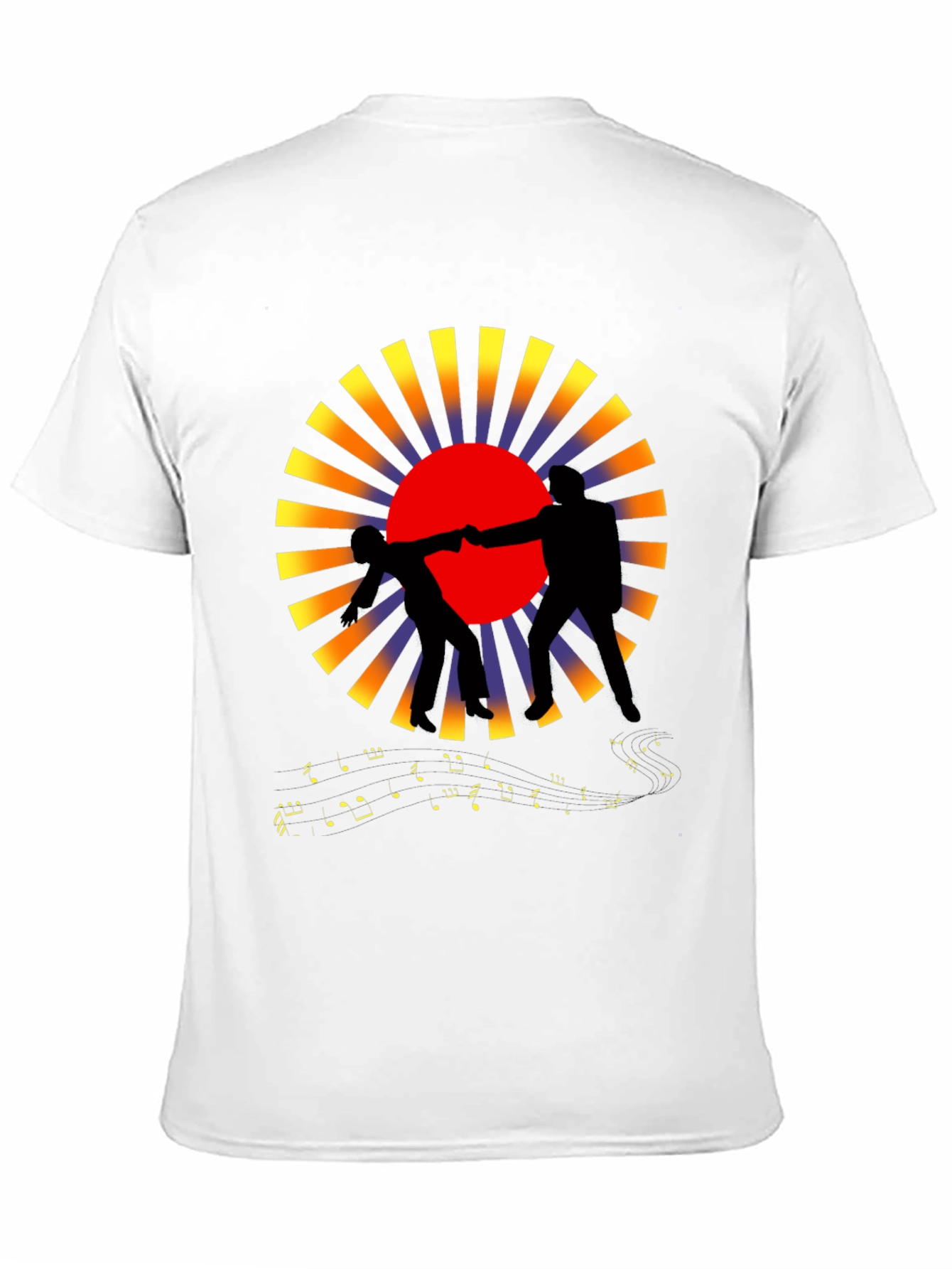 Sunset Fist Bump Black Graphic Tee