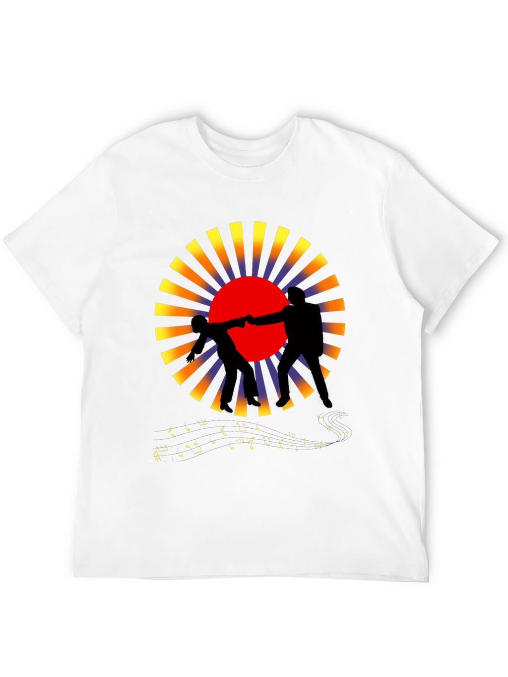 Sunset Fist Bump Black Graphic Tee
