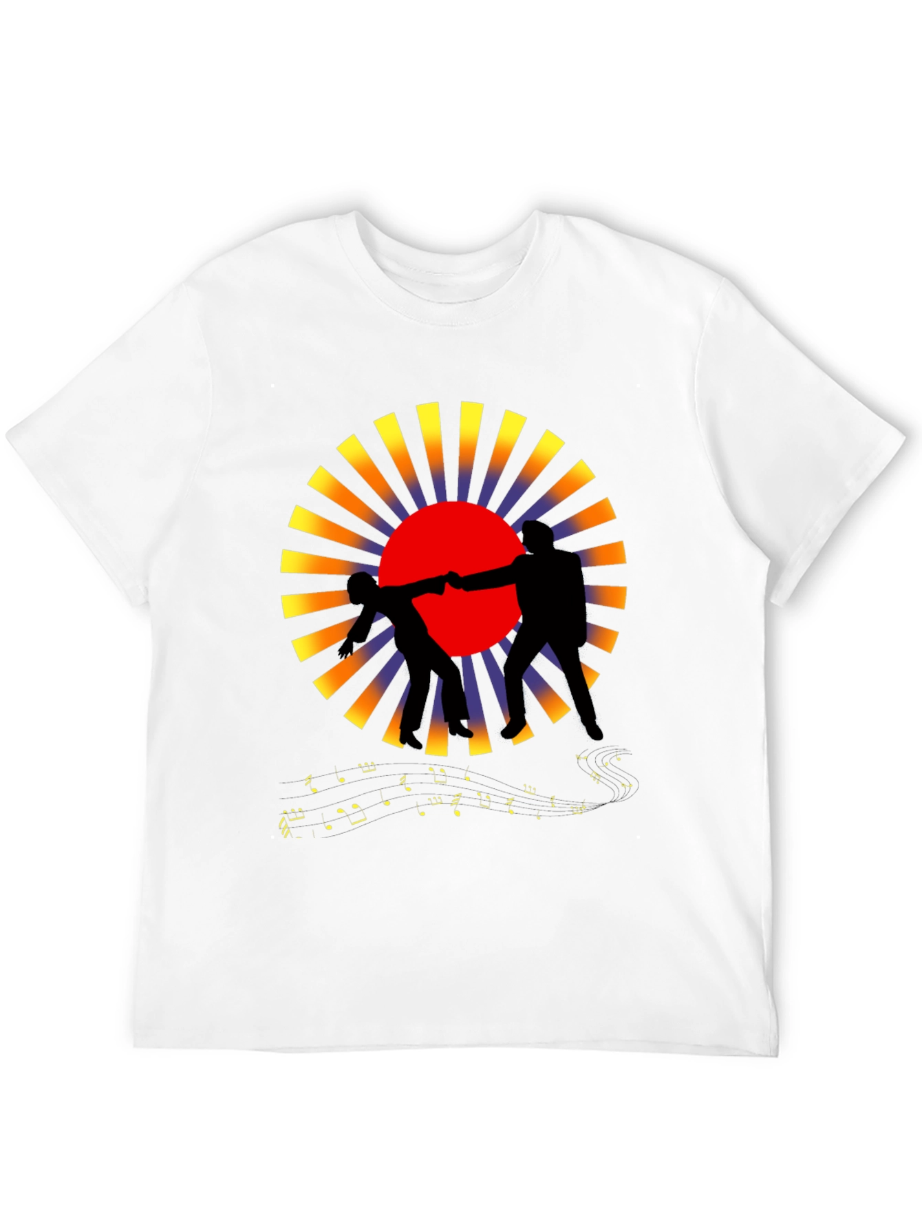 Sunset Fist Bump Black Graphic Tee