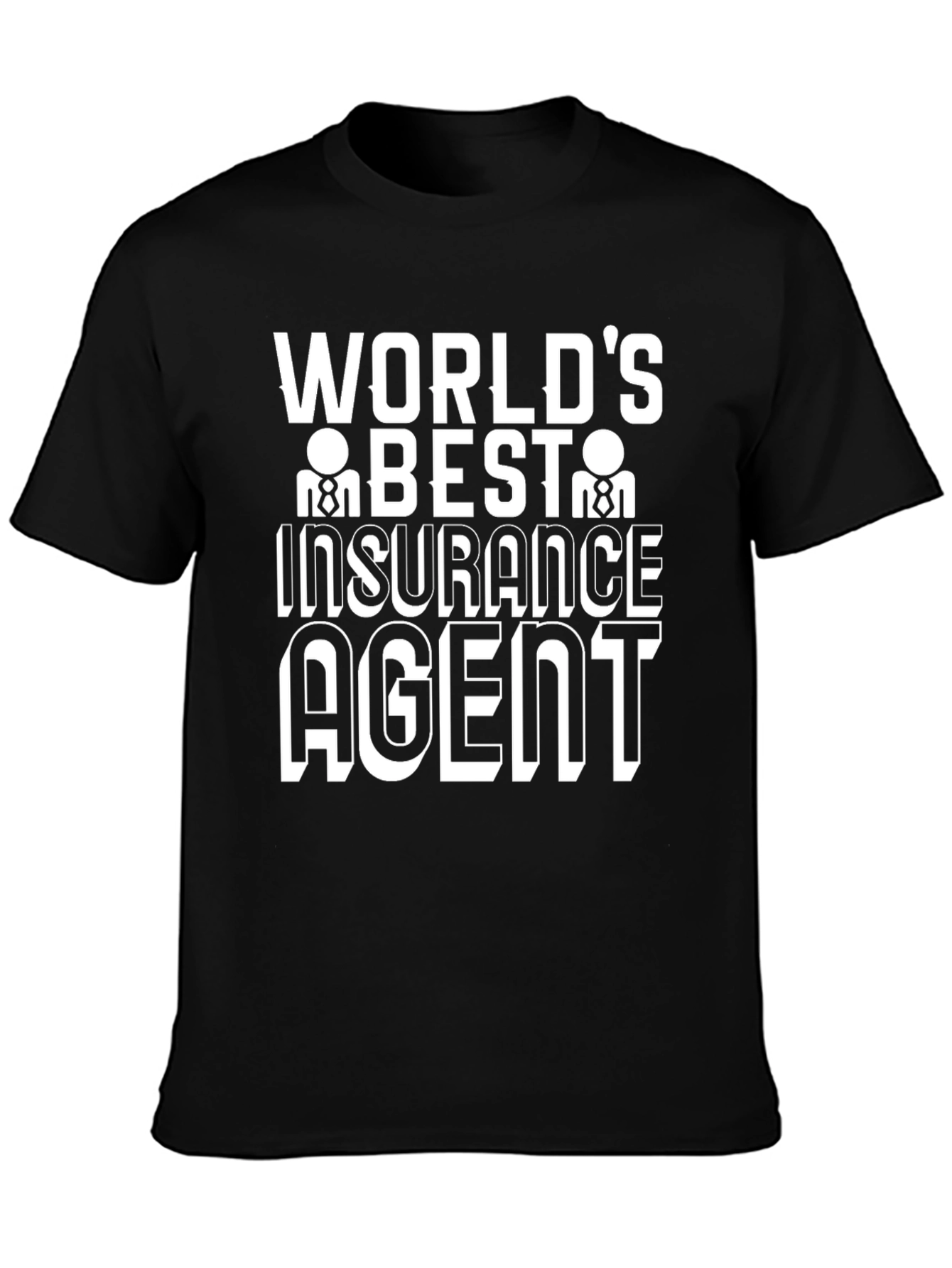 Worlds Best Insurance Agent T-Shirt - Black Cotton Tee