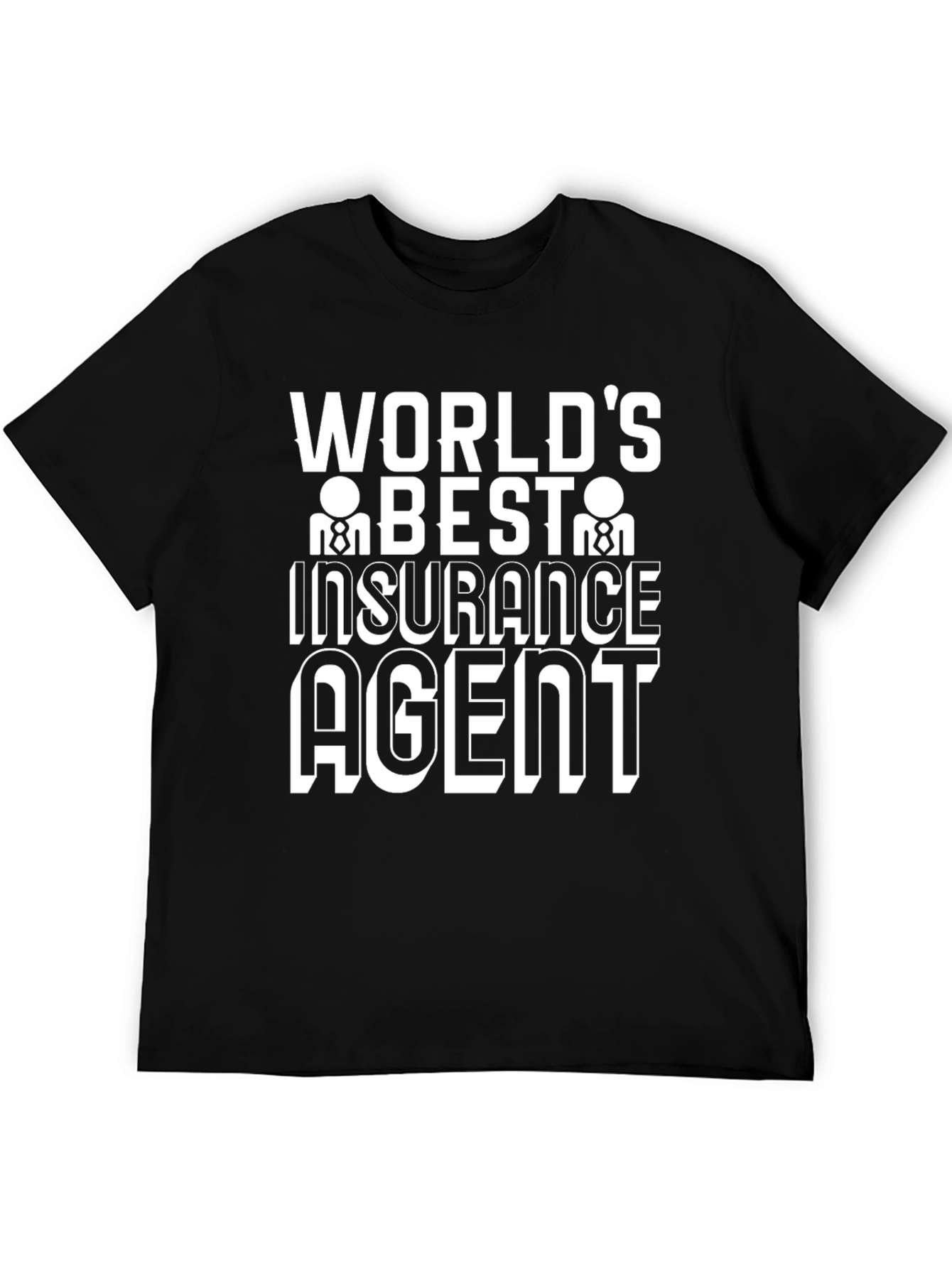 Worlds Best Insurance Agent T-Shirt - Black Cotton Tee