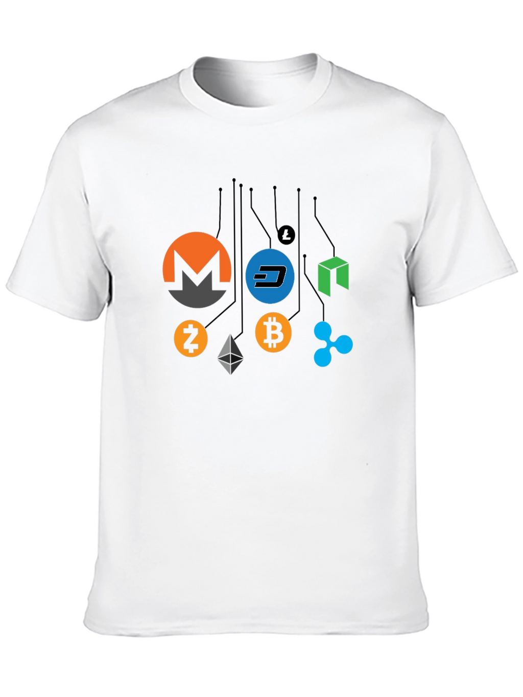 Cryptocurrency T-Shirt - Bitcoin Monero Dash